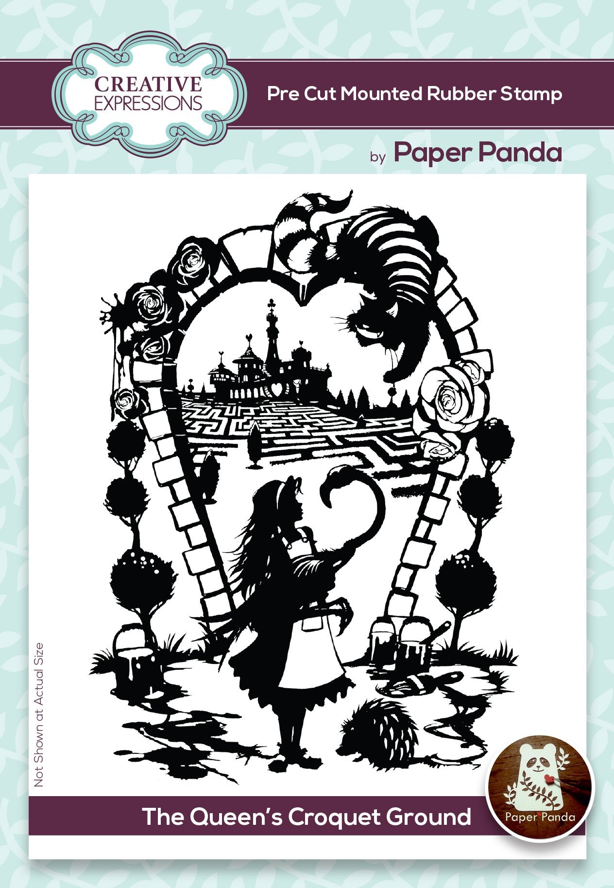 Creative Expressions Paper Panda The Queen's Croquet Ground Pre Cut Rubber Stamp