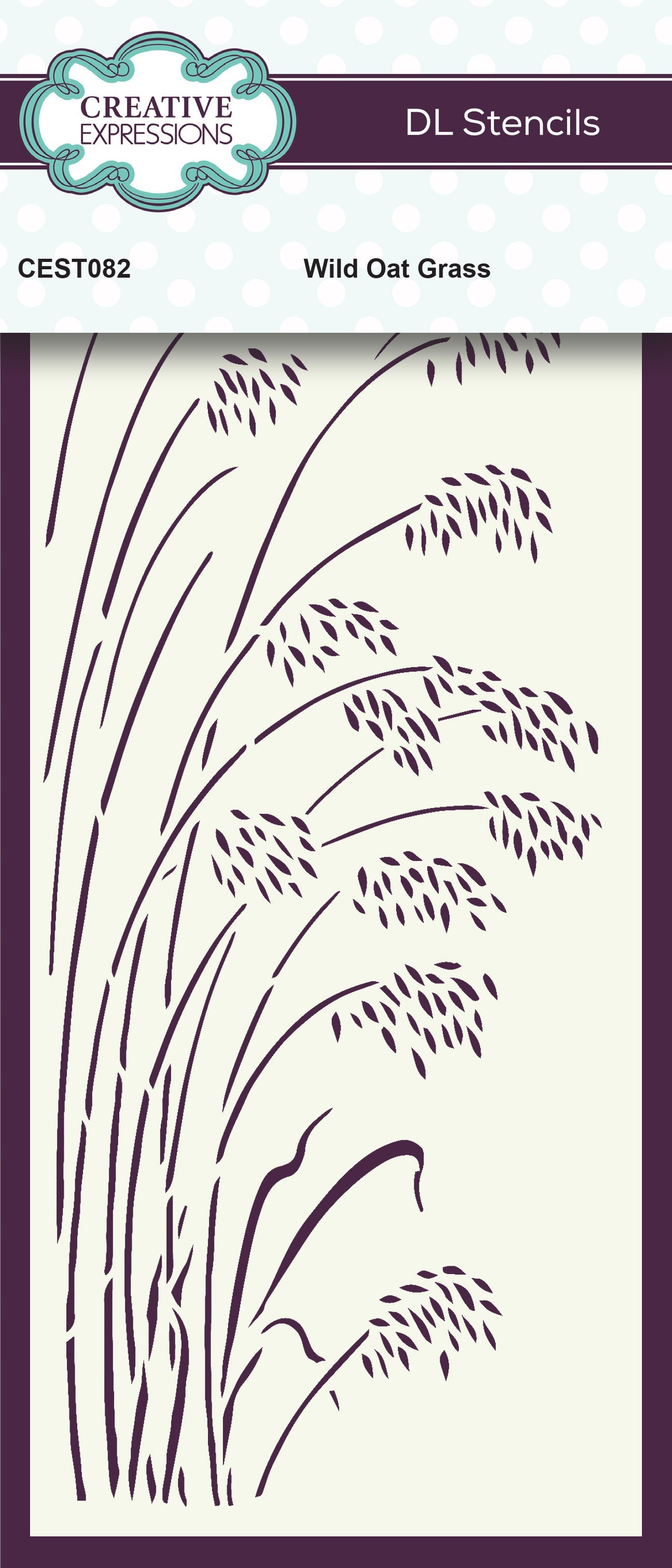 Creative Expressions Wild Oat Grass DL Stencil