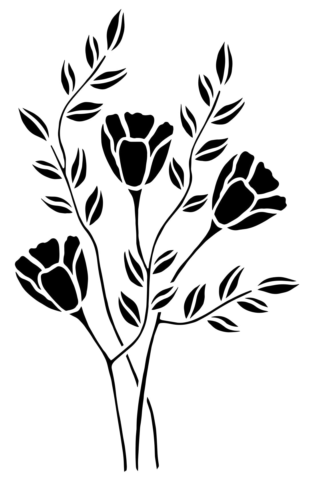 Creative Expressions Helen Colebrook Tulip Triumph 6 in x 4 in Stencil