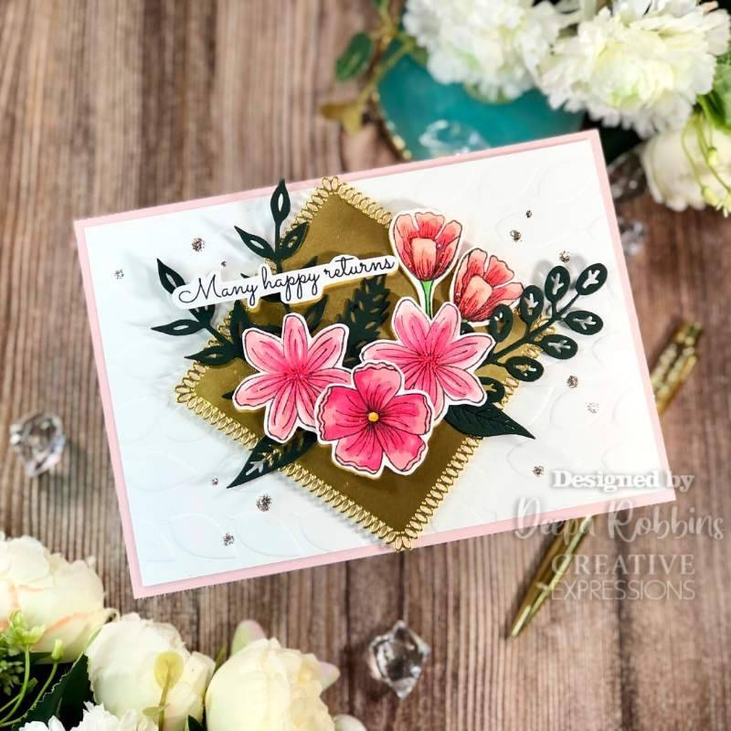 Creative Expressions Helen Colebrook Blooming Marvelous 6 in x 4 in Clear Stamp Set