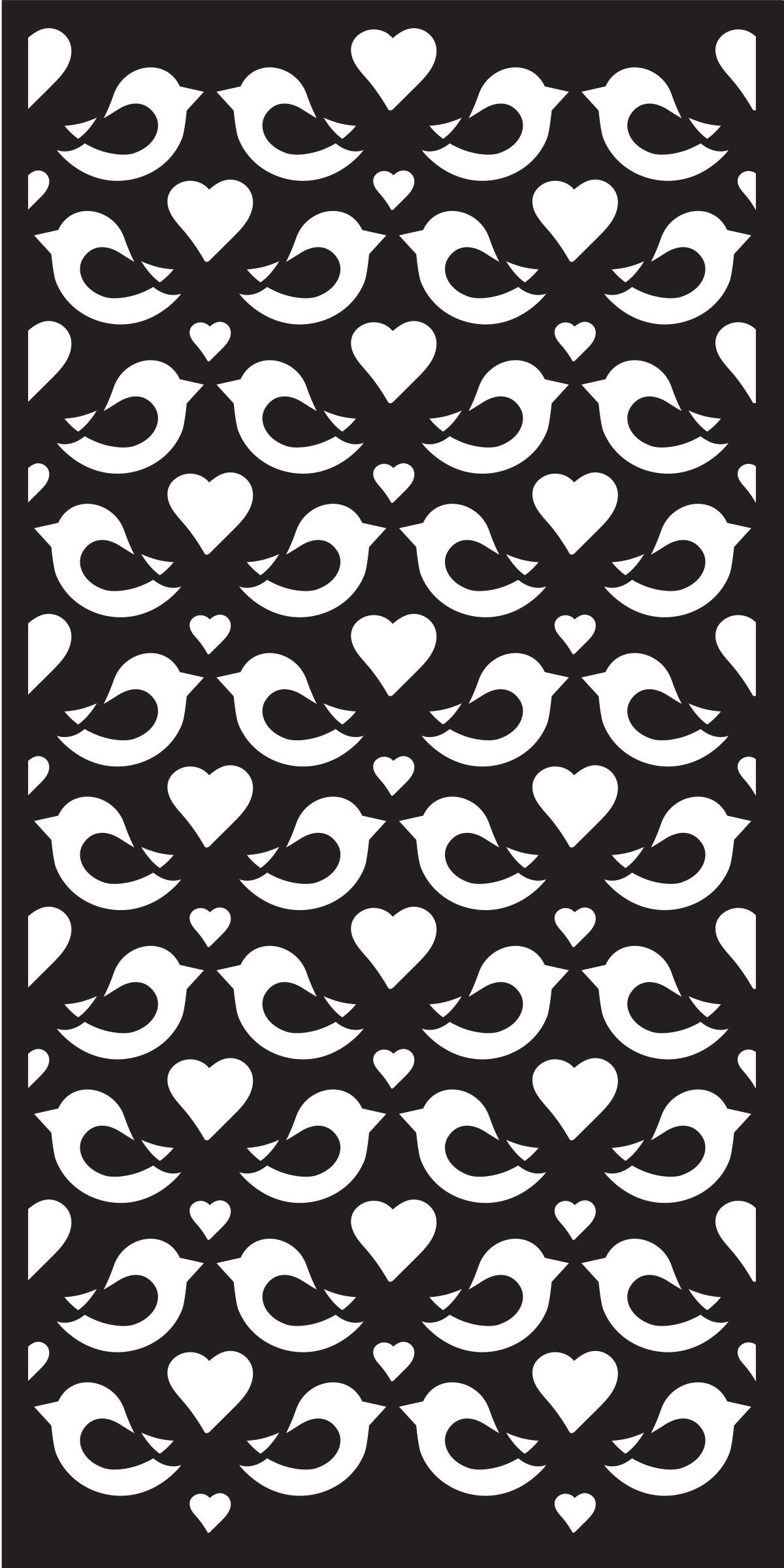 Creative Expressions Love Birds DL Stencil 4 in x 8 in (10.0 x 20.3 cm)