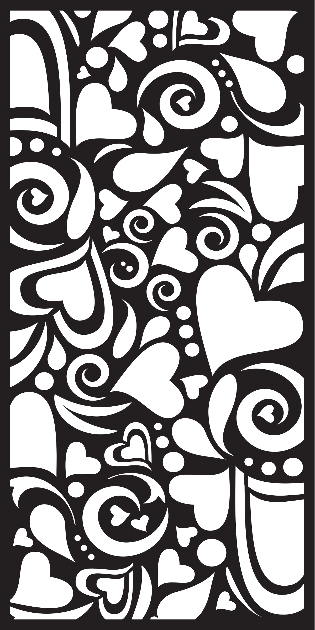 Creative Expressions Swirling Hearts DL Stencil 4 in x 8 in (10.0 x 20.3 cm)