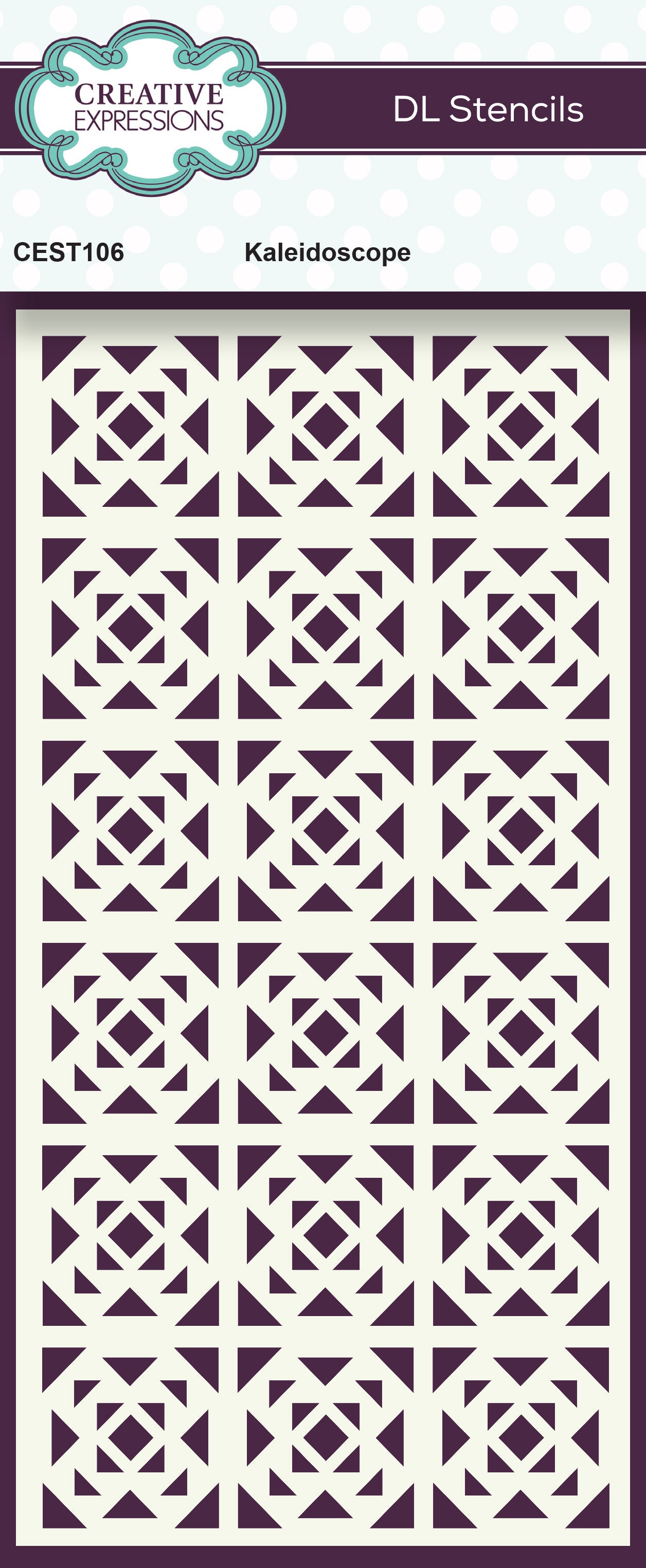 Creative Expressions Kaleidoscope DL Stencil 4 in x 8 in (10.0 x 20.3 cm)