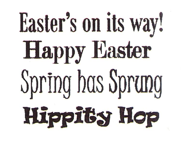 Frog's Whiskers Ink Stamp - Easter Word Set