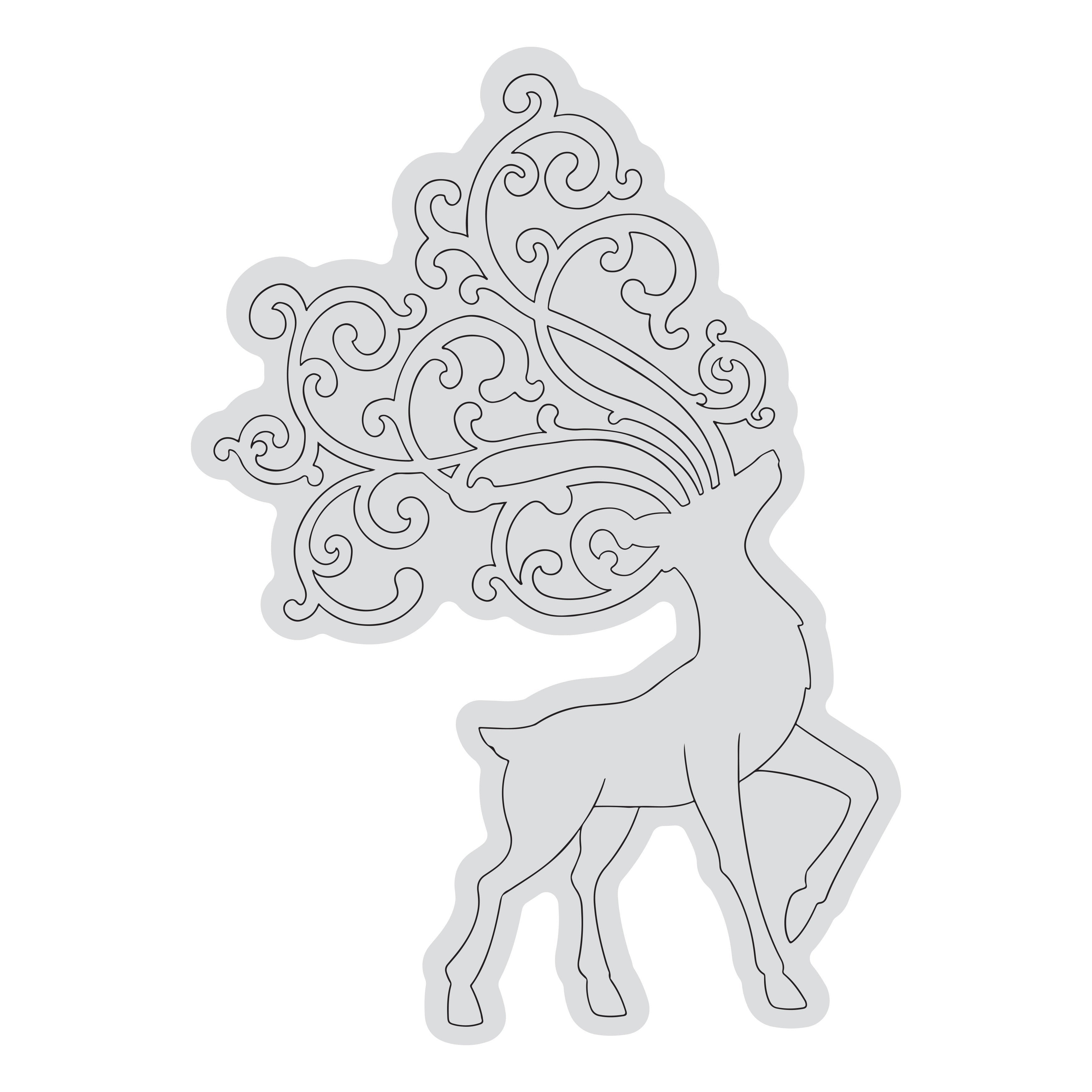 Proud Reindeer Outline Stamp (1pc)