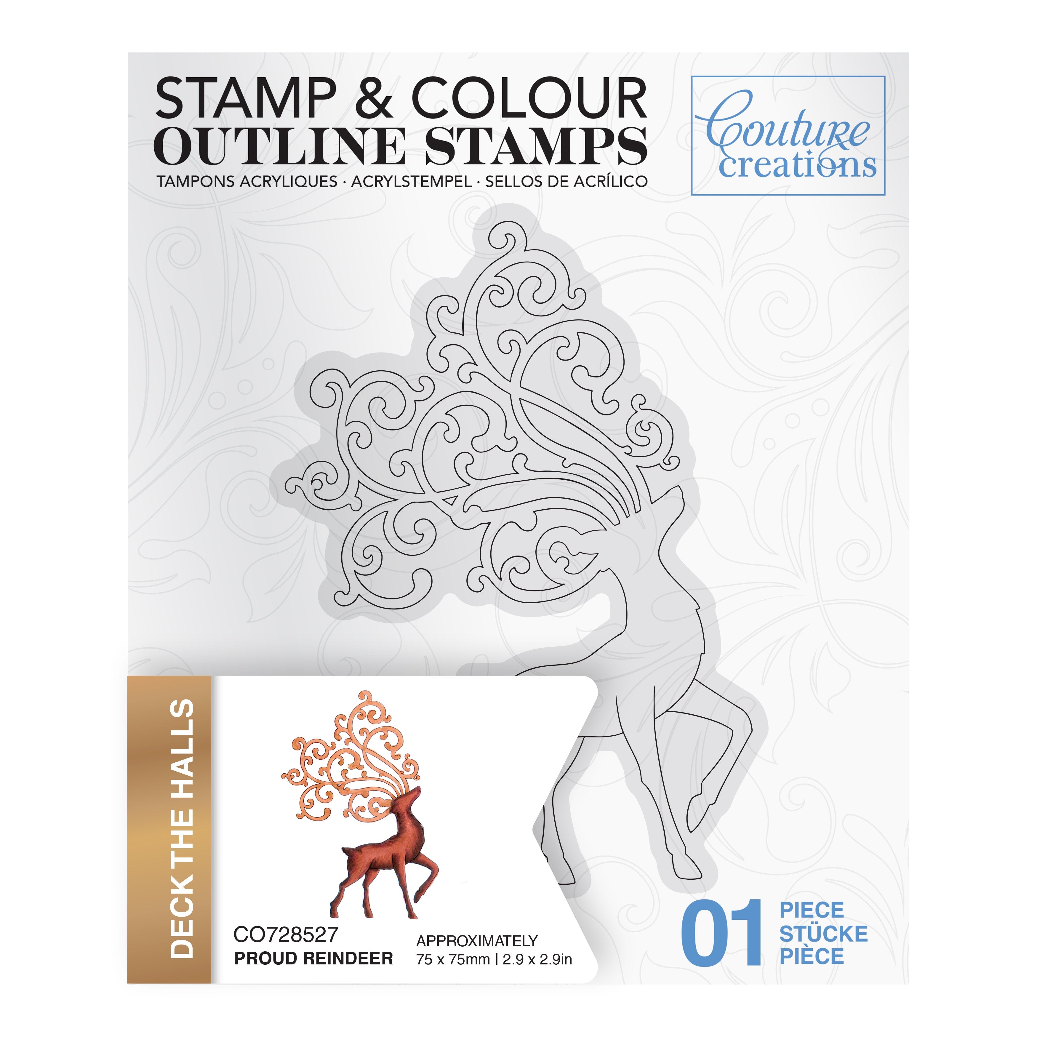 Proud Reindeer Outline Stamp (1pc)