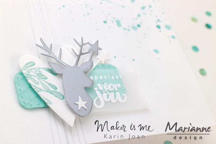 Marianne Design Collectables Giftwrapping - Karin's Deer, Stars & Tag