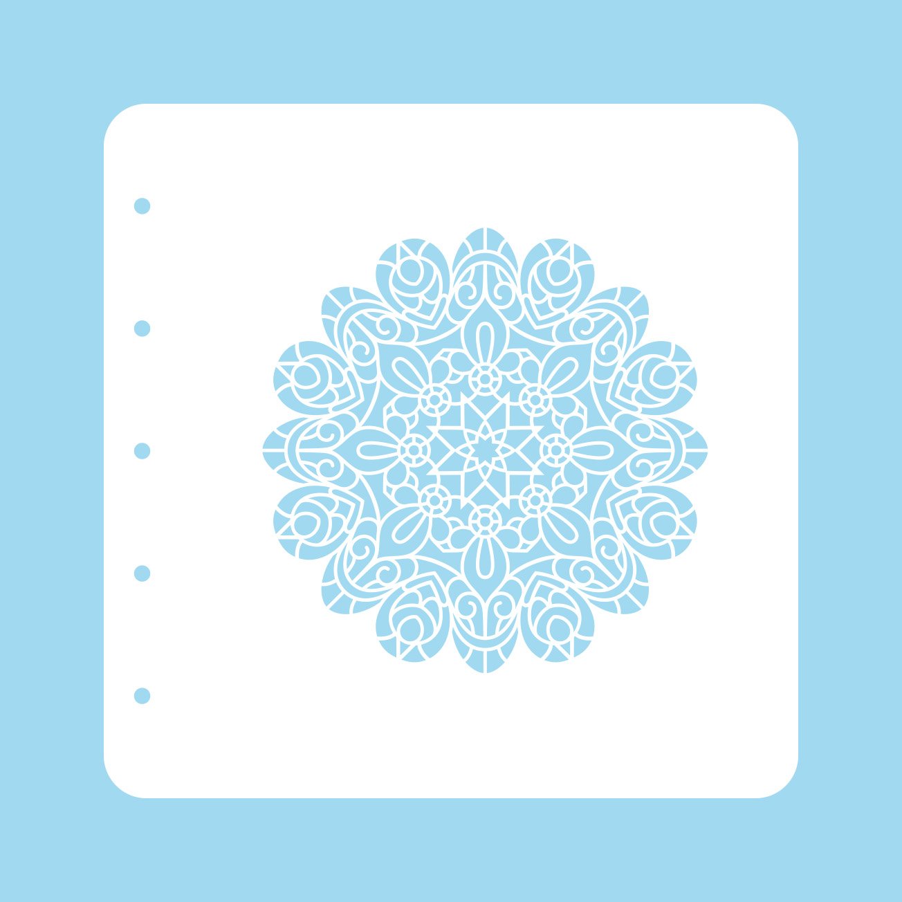 Stencil A6 For Magnetic Colour Set Christmas Time Mandala