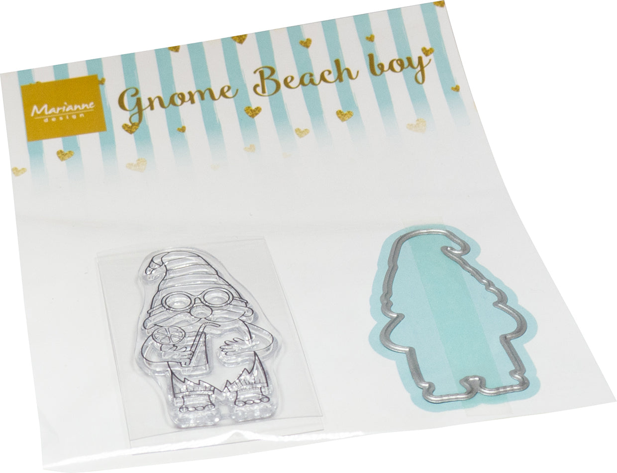 Marianne Design Stamp & Die Set - Gnomes Beach Boy