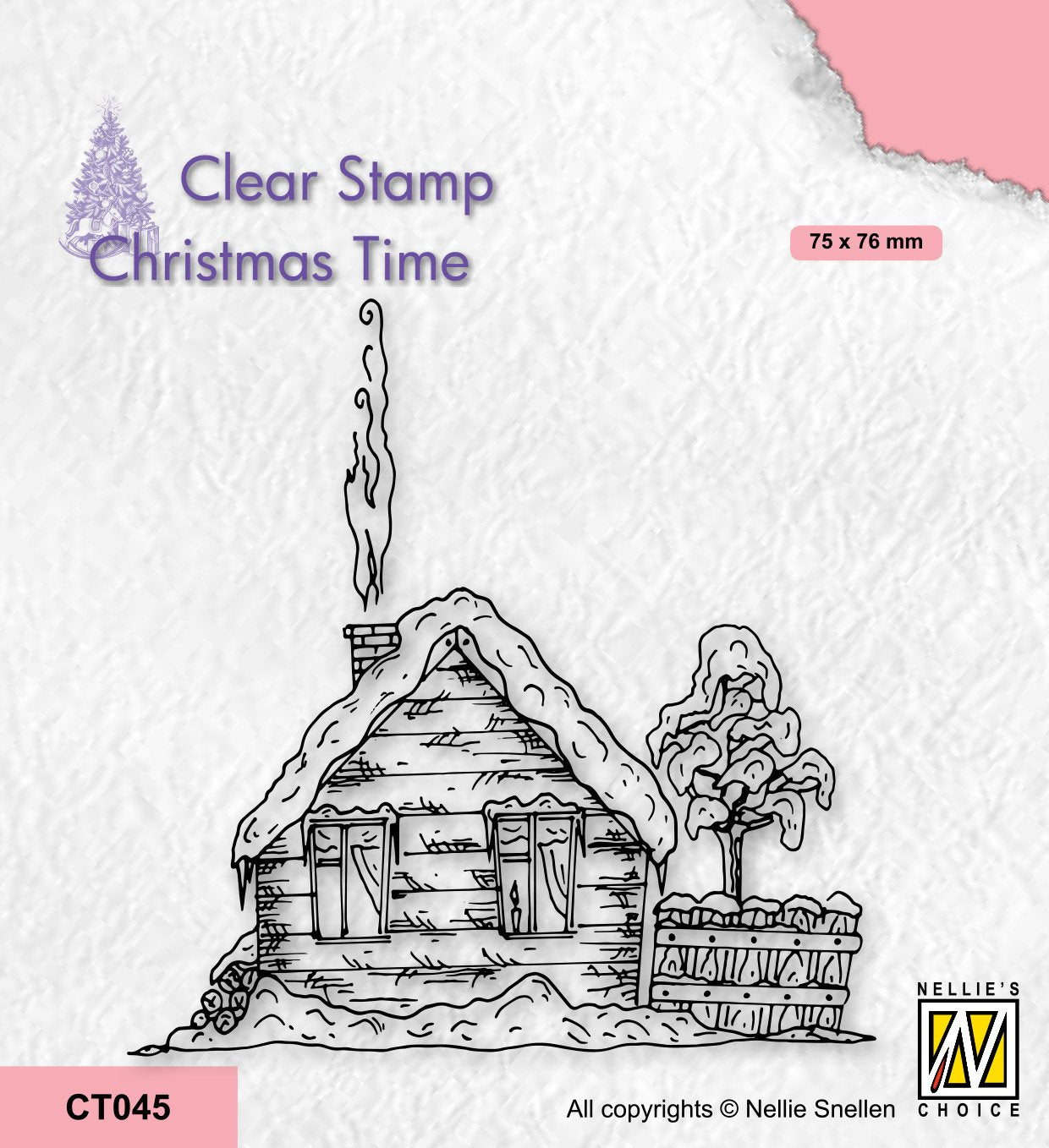 Nellie's Choice Clear Stamp Christmas Time - Snowy Cottage-2