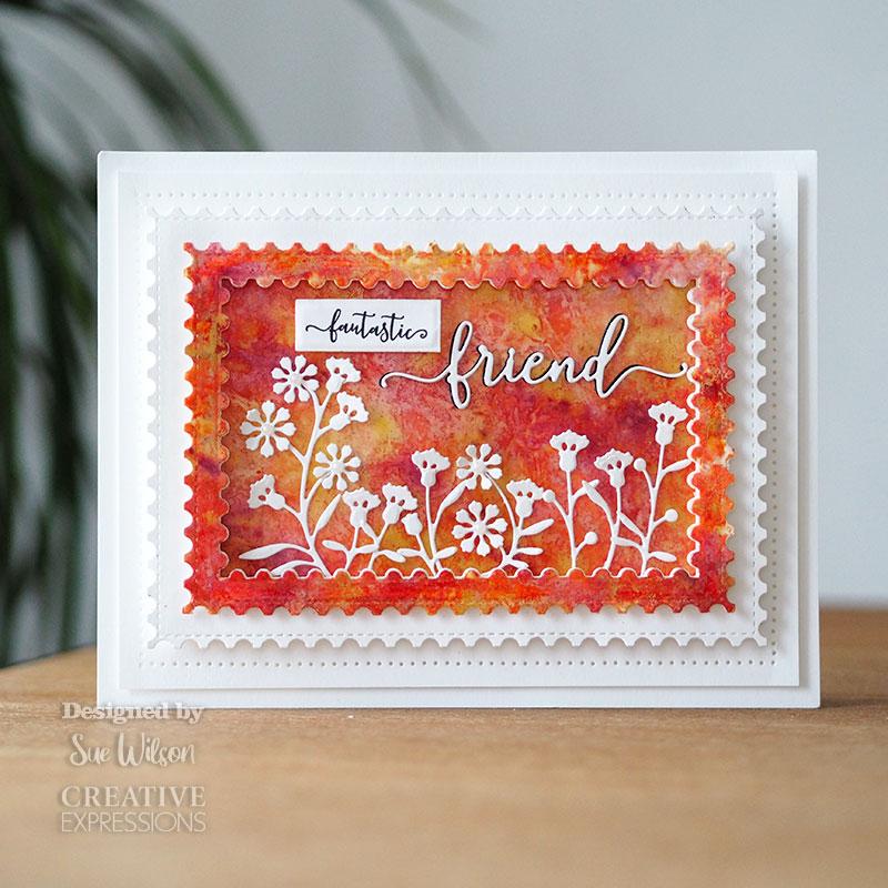 Creative Expressions Sue Wilson Bold Shadowed Sentiments Friend Craft Die and Stamp Set