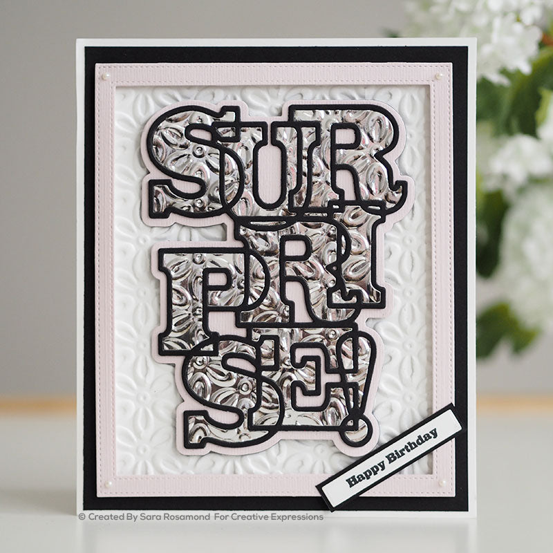 Sue Wilson Big Bold Words Surprise Craft Die & Stamp Set