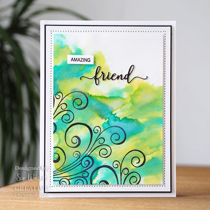 Creative Expressions Sue Wilson Bold Shadowed Sentiments Friend Craft Die and Stamp Set