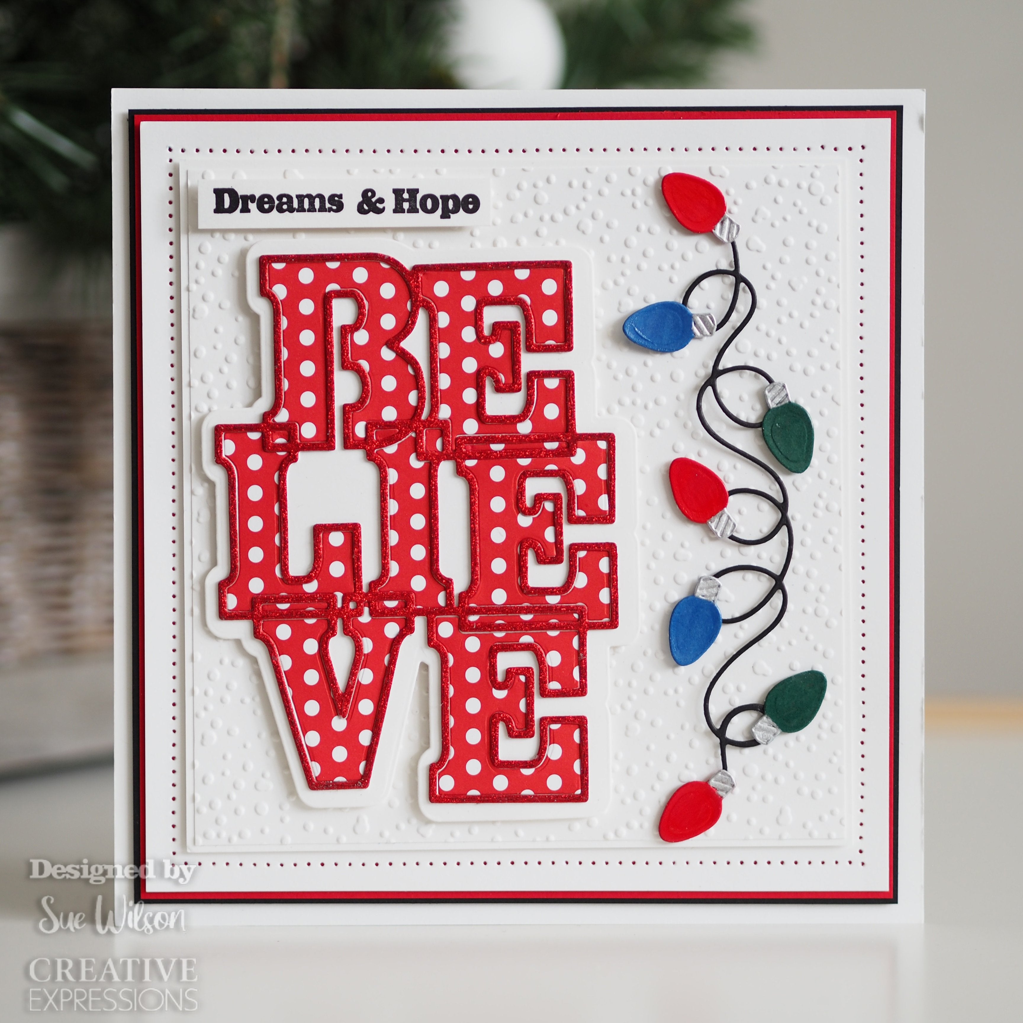 Creative Expressions Sue Wilson Big Bold Words Believe Craft Die & Stamp Set