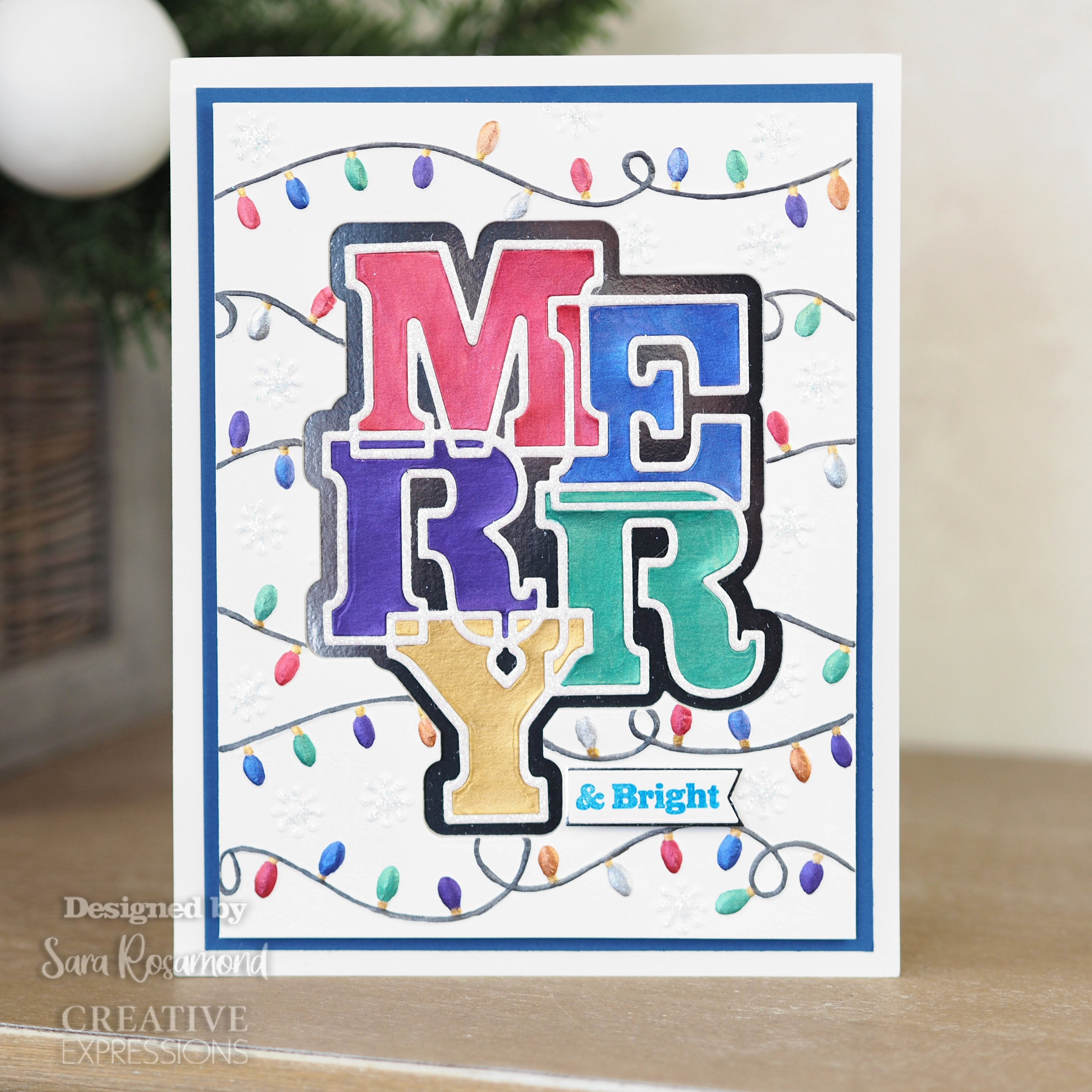 Creative Expressions Sue Wilson Big Bold Words Merry Craft Die & Stamp Set