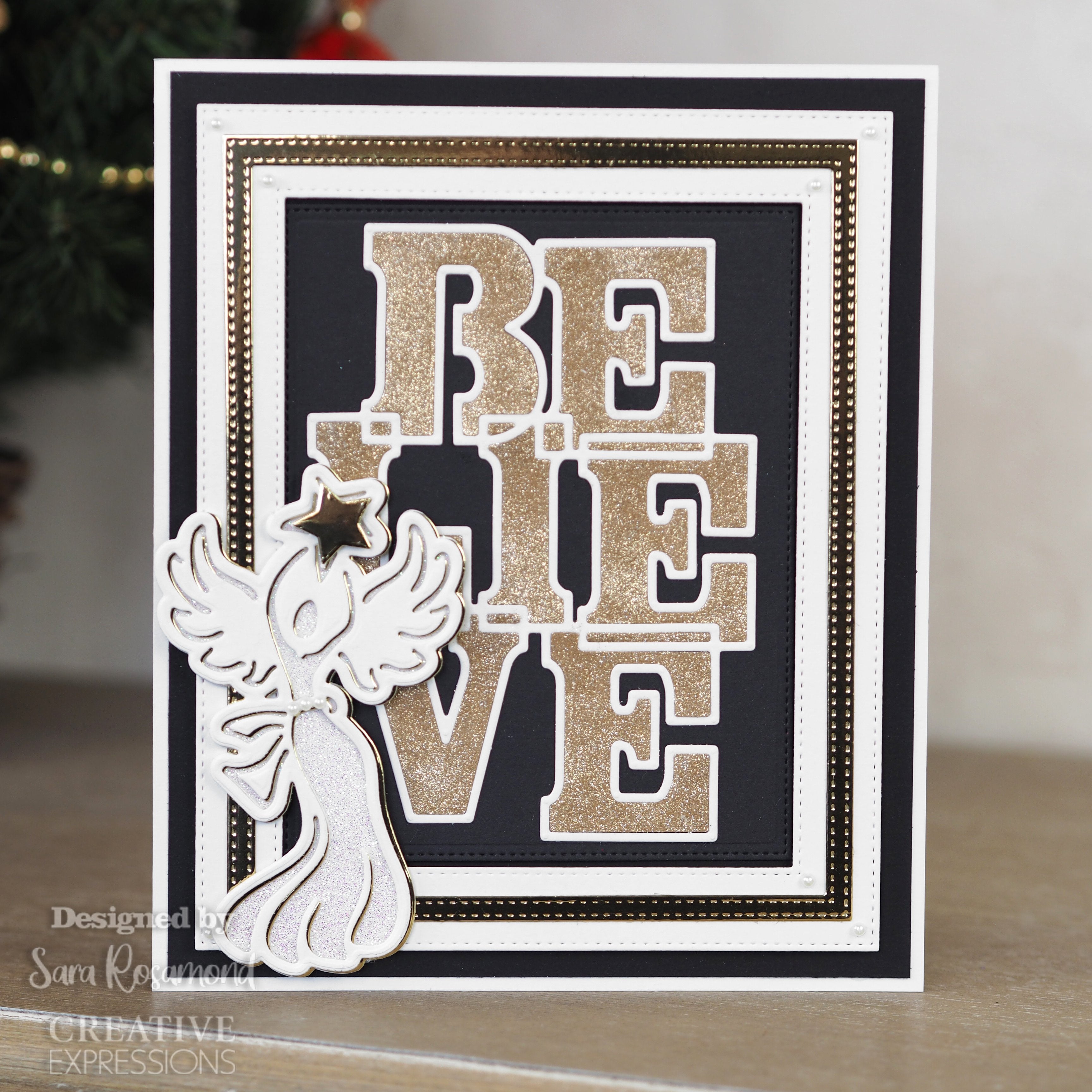 Creative Expressions Sue Wilson Big Bold Words Believe Craft Die & Stamp Set