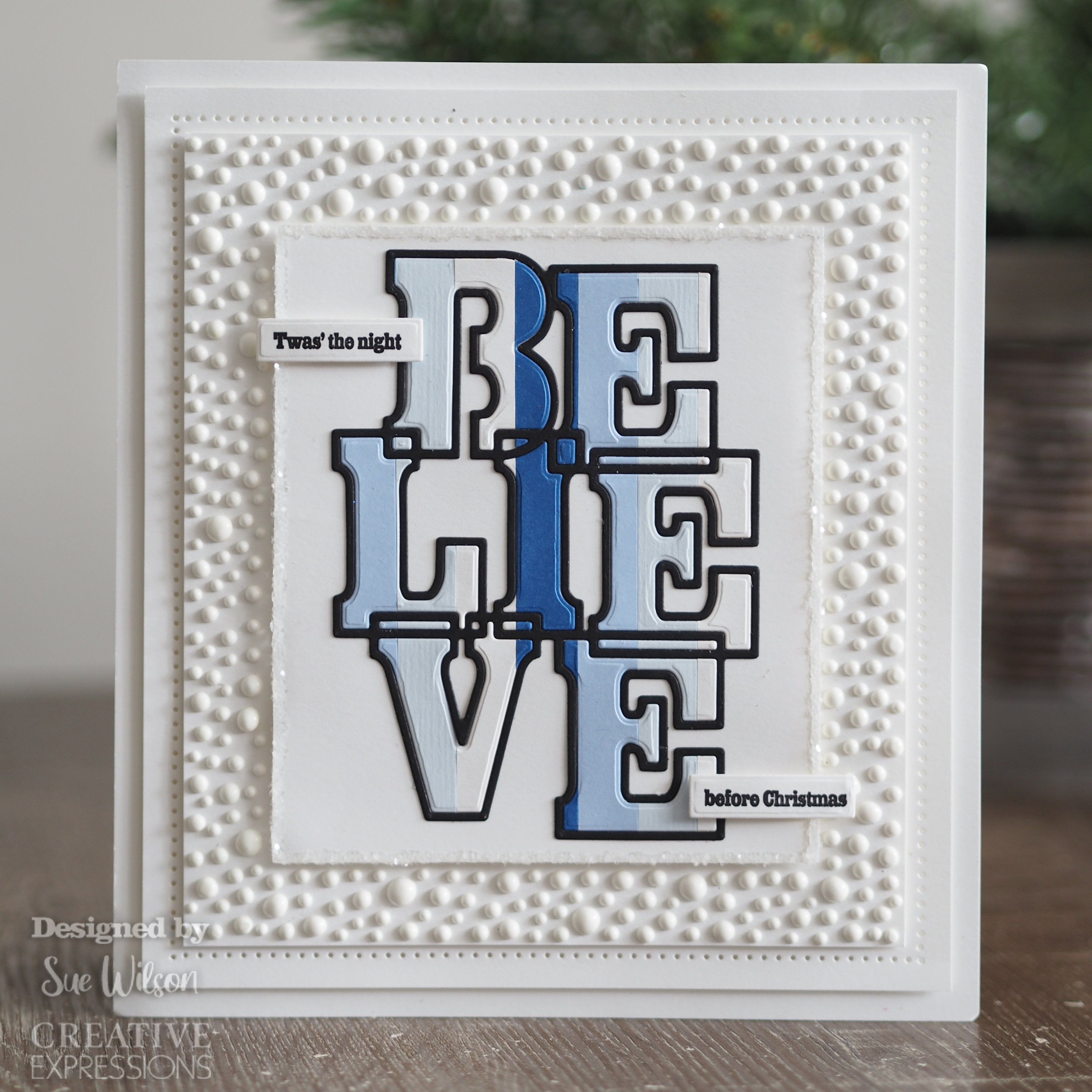 Creative Expressions Sue Wilson Big Bold Words Believe Craft Die & Stamp Set