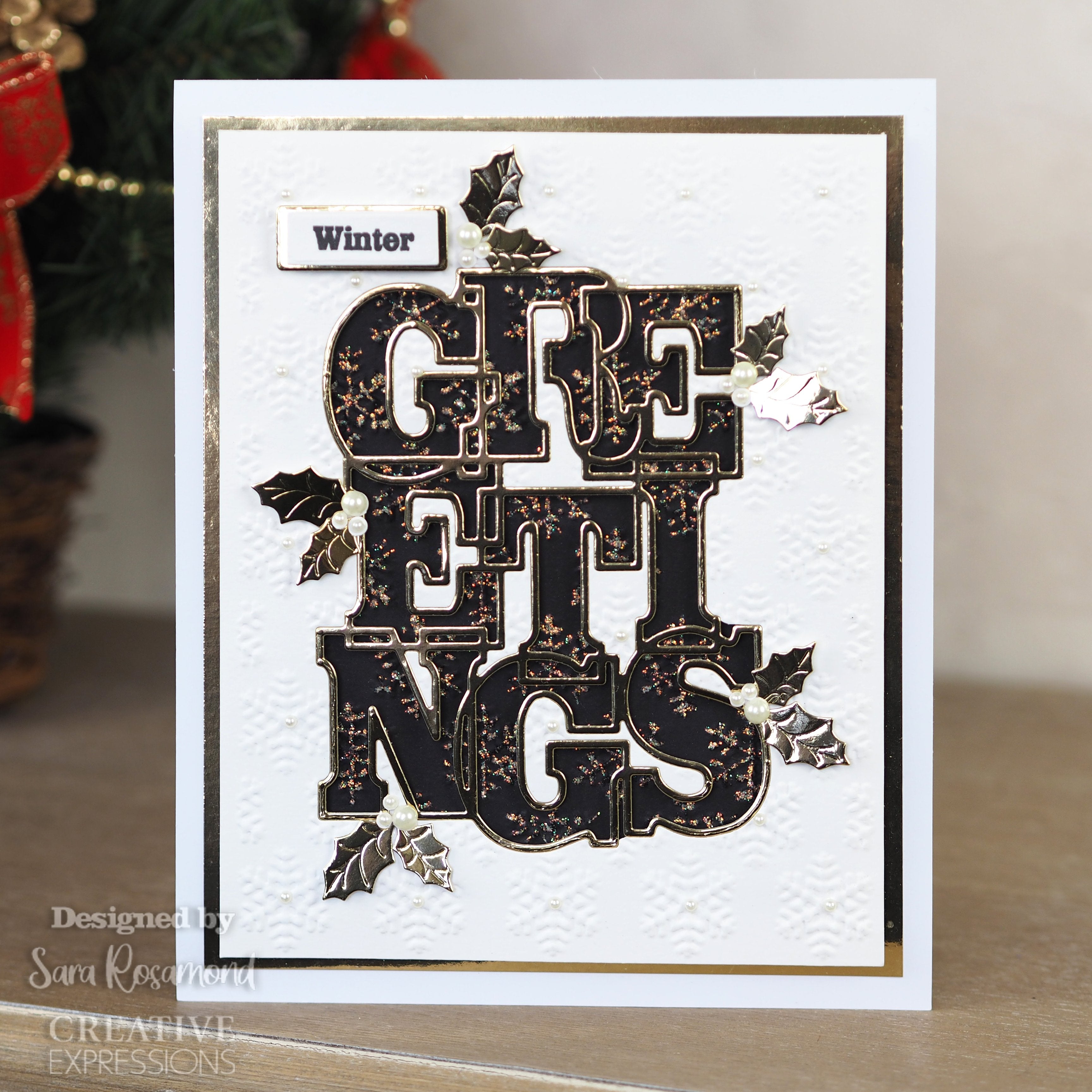 Creative Expressions Sue Wilson Big Bold Words Greetings Craft Die & Stamp Set