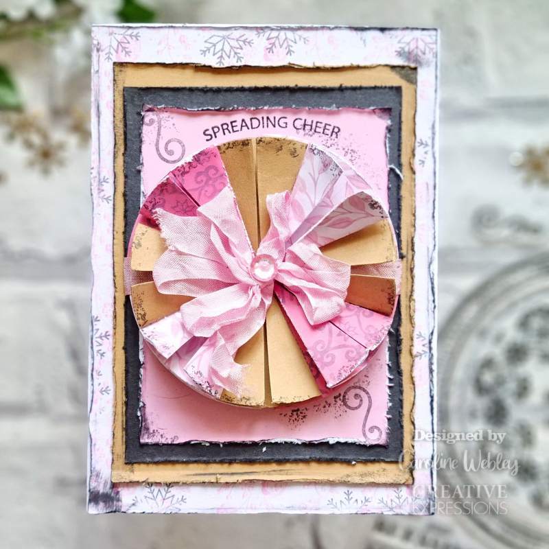 Creative Expressions Jamie Rodgers Frosty Wreath Tea Bag Folding 6 in x 8 in Stamp Set