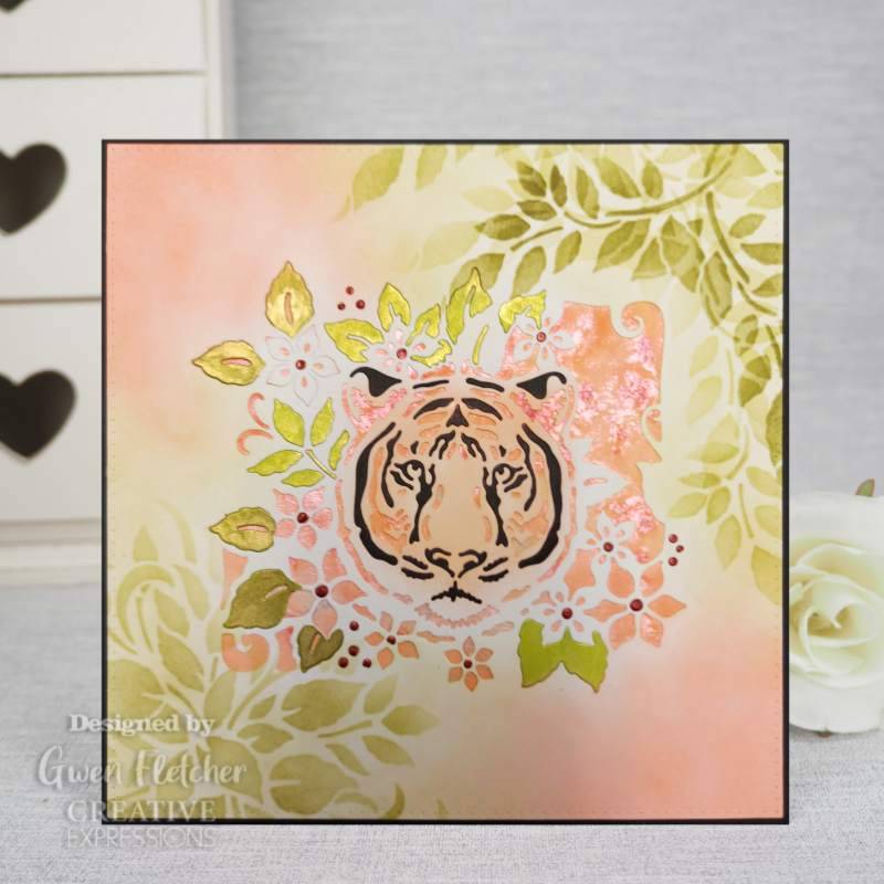 Creative Expressions Timeless Florals 7 in x 7 in Stencil