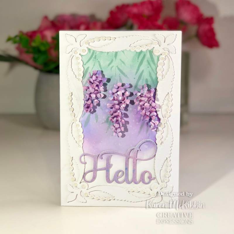 Creative Expressions Sue Wilson Noble Shadowed Sentiment Hello Friend Craft Die