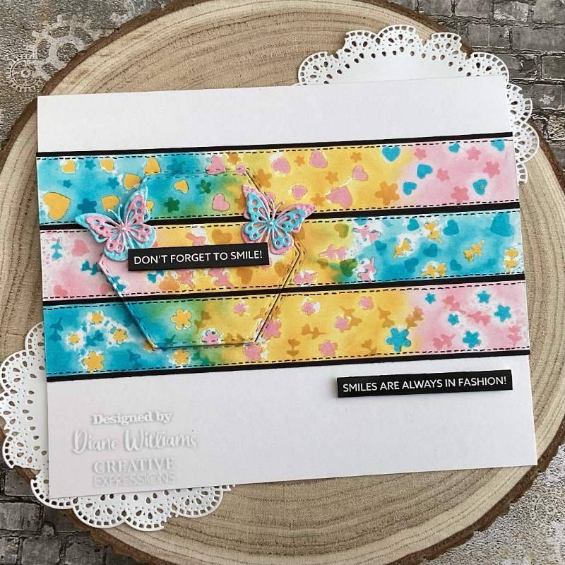 Creative Expressions Ditsy Print Washi Strip Layering Stencil