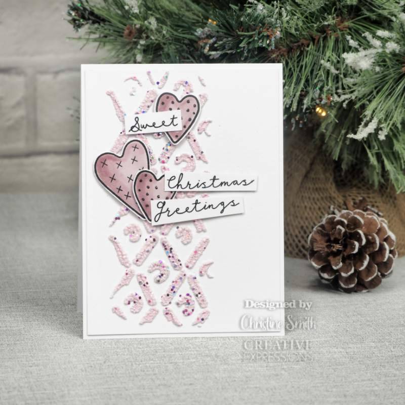 Creative Expressions Sam Poole Sweet Stocking 6 in x 4 in Clear Stamp Set