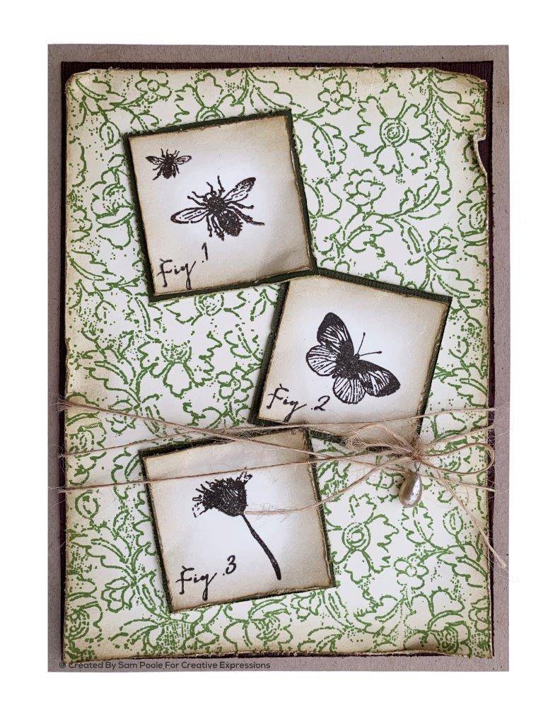 Sam Poole Wildflowers A6 Pre Cut Rubber Stamp