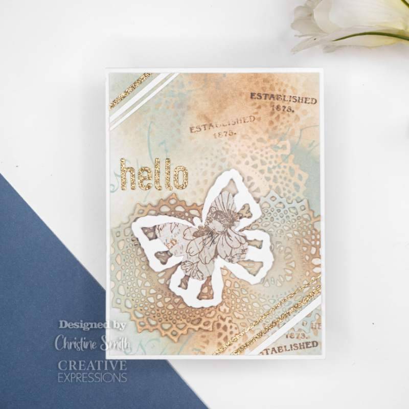 Creative Expressions Sam Poole Shabby Basics Shabby Butterflies Craft Die