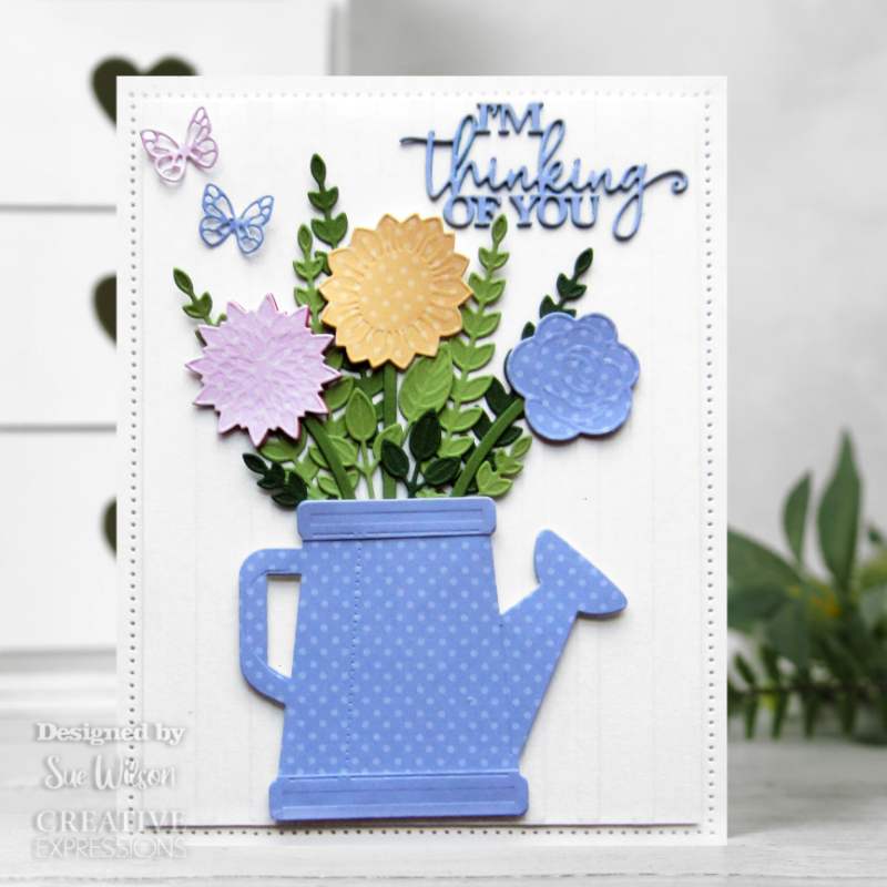 Creative Expressions Sue Wilson Shaped Cards Watering Can Craft Die