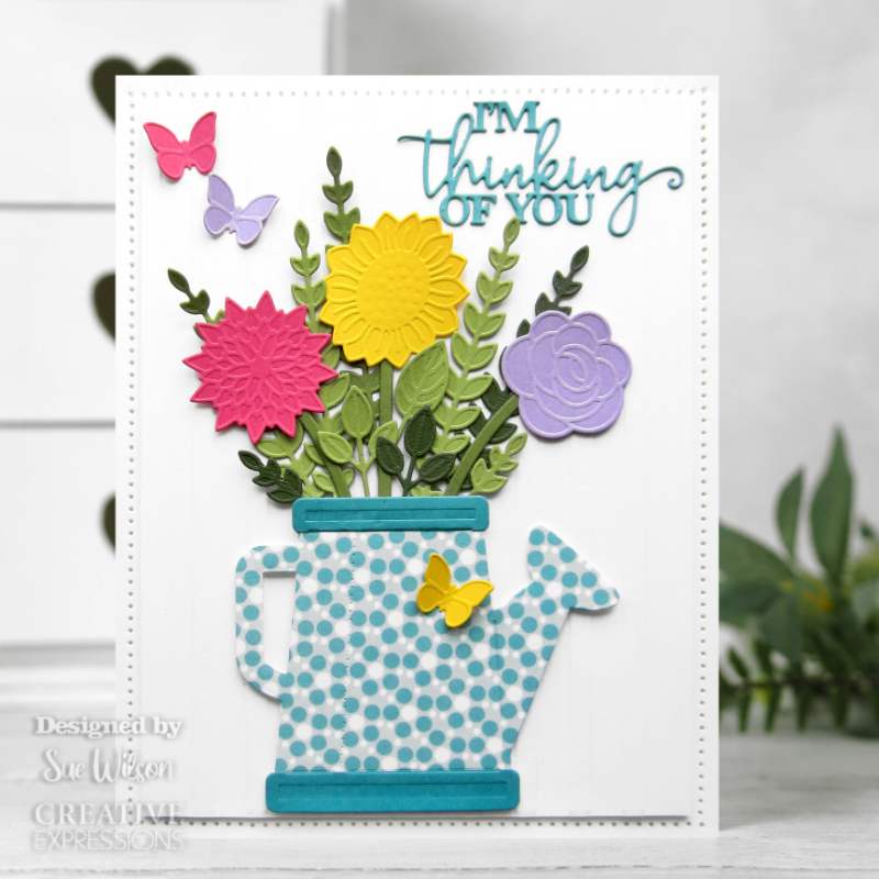 Creative Expressions Sue Wilson Shaped Cards Watering Can Craft Die