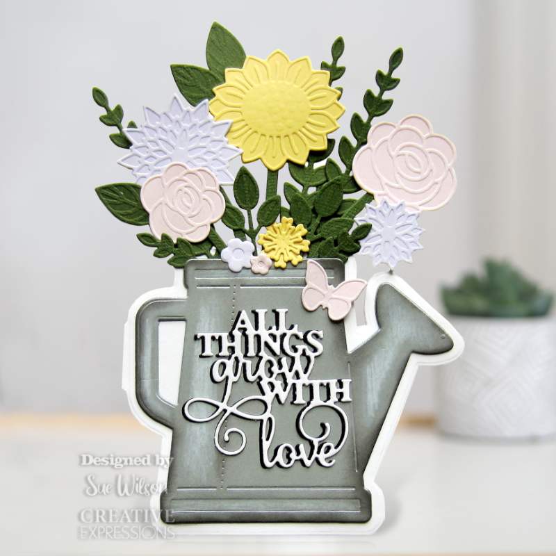 Creative Expressions Sue Wilson Shaped Cards Watering Can Craft Die