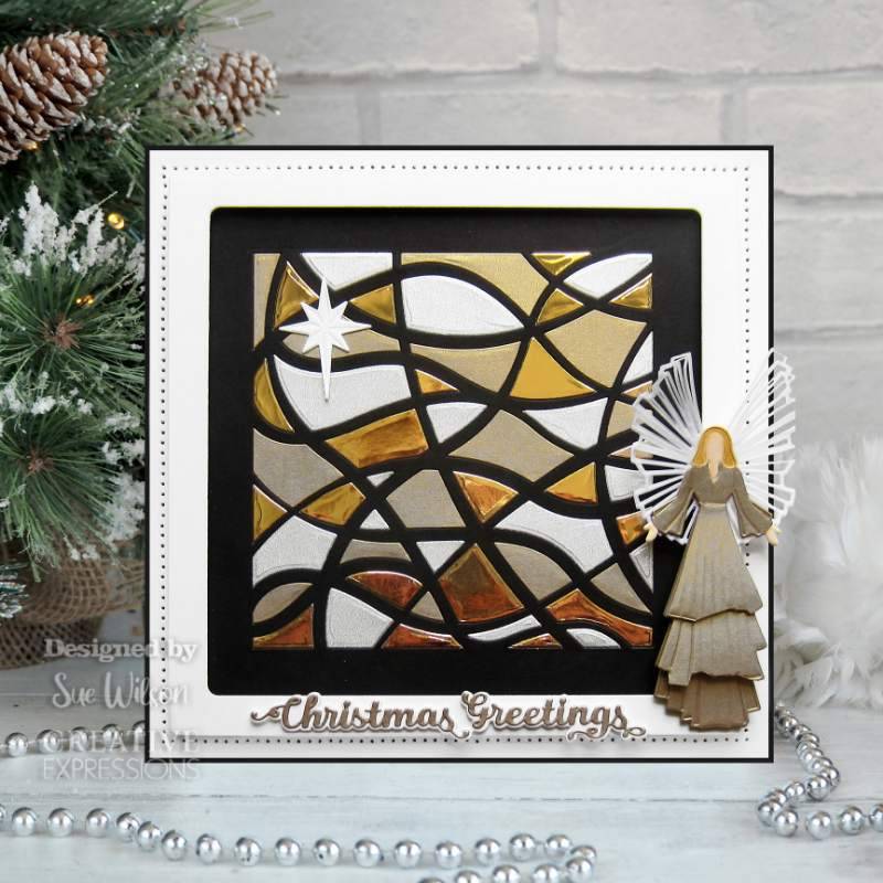 Creative Expressions Sue Wilson Festive Shadowed Sentiments Christmas Greetings Craft Die