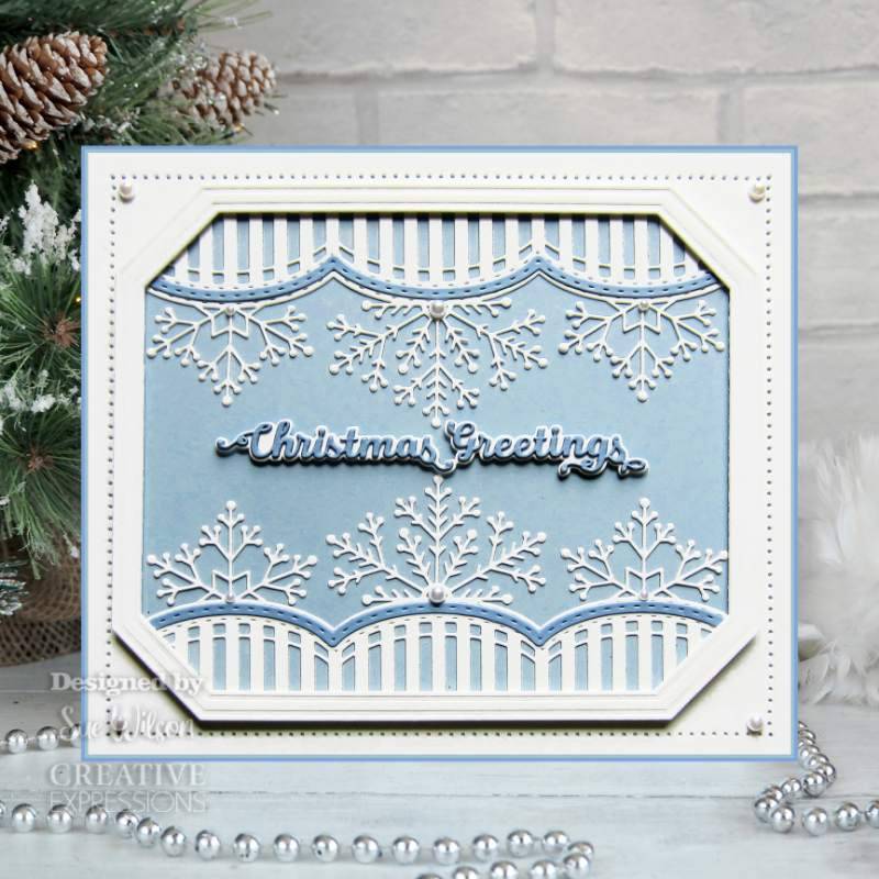 Creative Expressions Sue Wilson Festive Shadowed Sentiments Christmas Greetings Craft Die