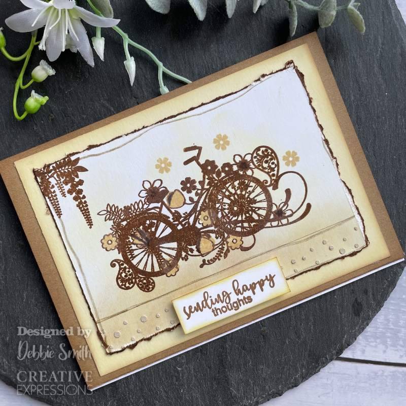 Creative Expressions Designer Boutique I Wheelie Love My Bike 6 in x 4 in Clear Stamp Set