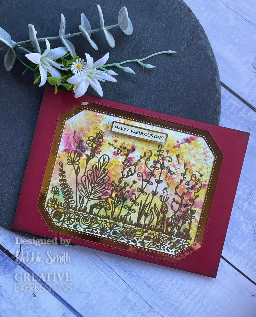 Creative Expressions Bonnita Moaby Doodle Meadow 6 in x 4 in Rubber Stamp