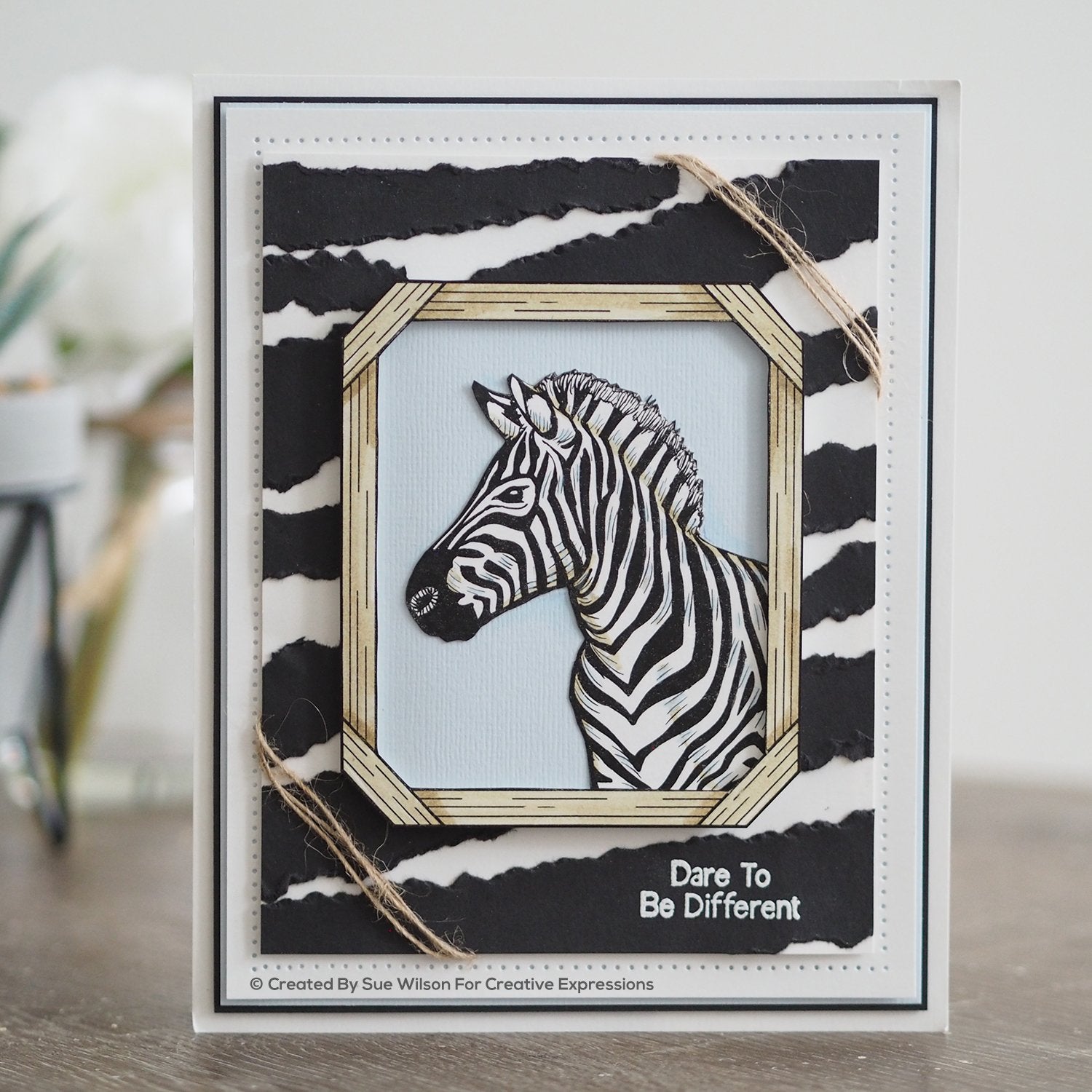 Zebra Pre Cut Stamp Co-ords with CED1316