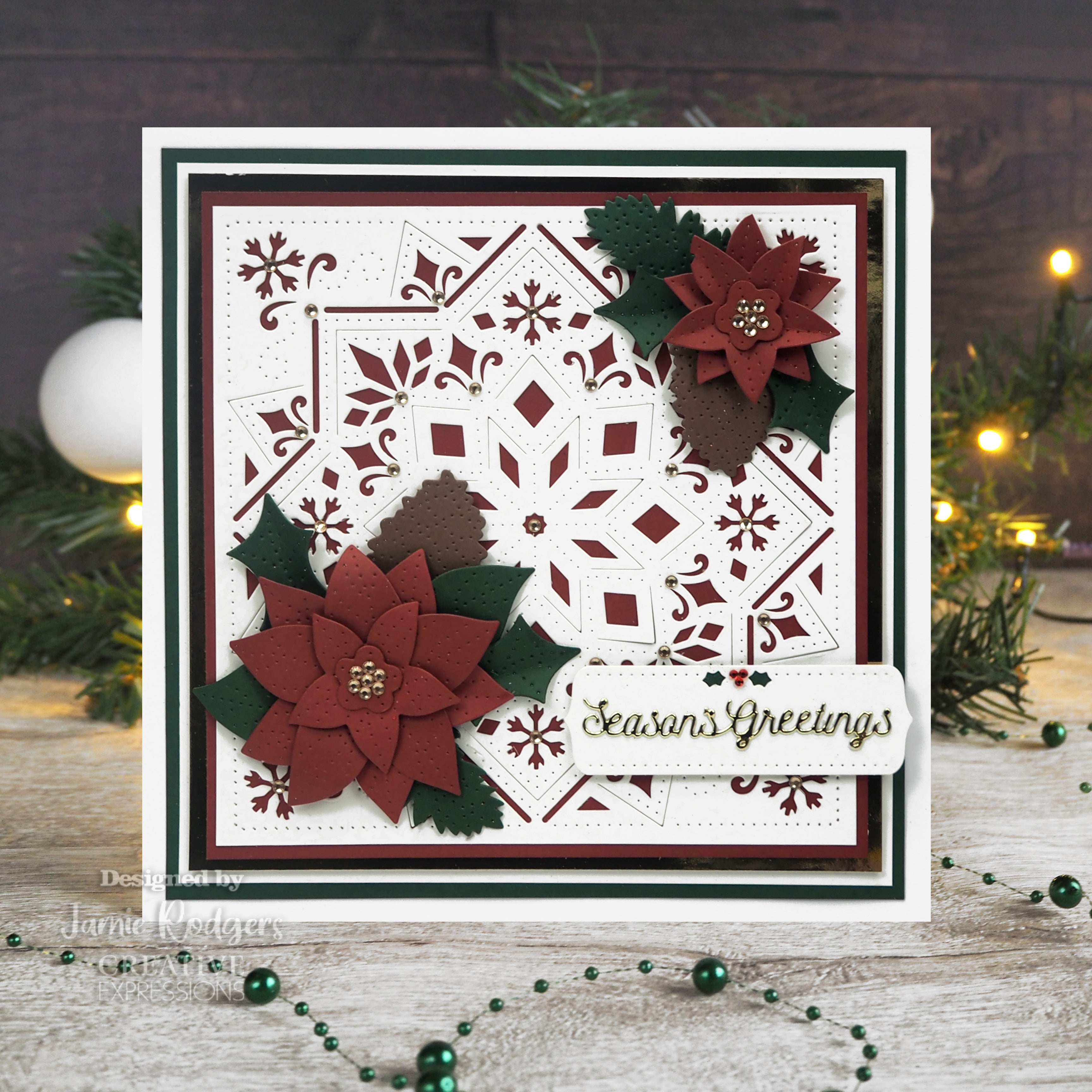 Creative Expressions Jamie Rodgers Pierced Season's Greetings Craft Die