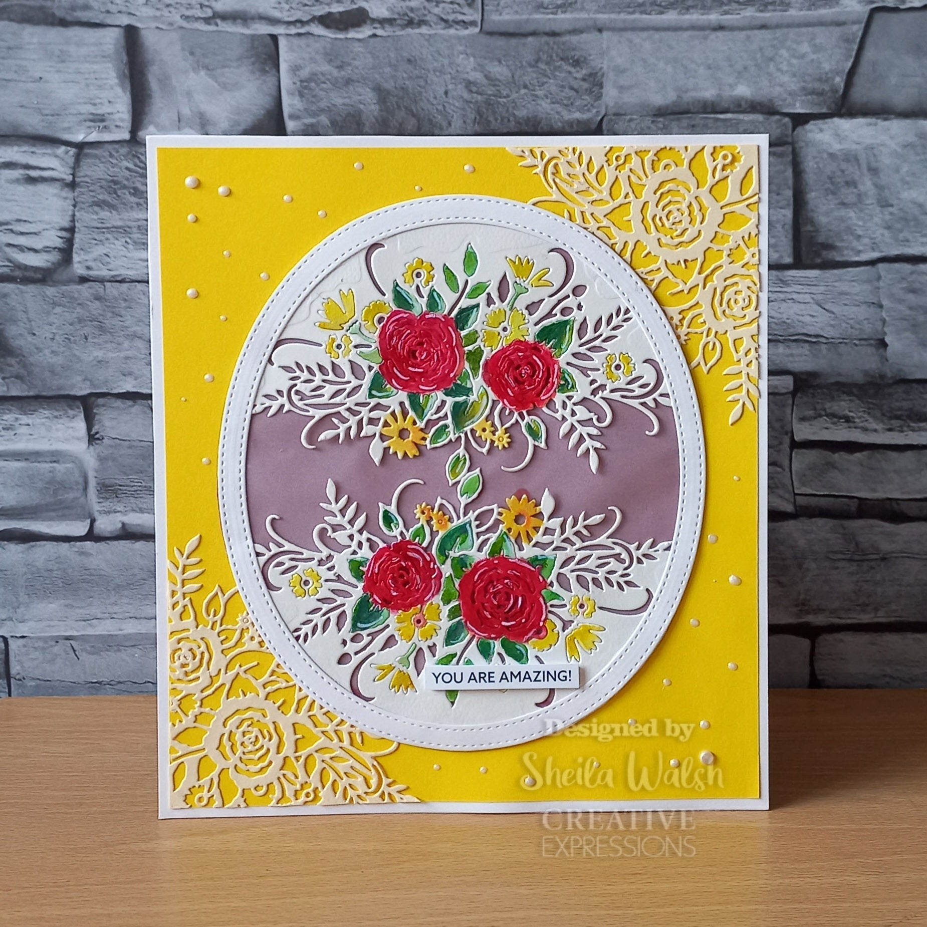 Creative Expressions Paper Cuts Sun Kissed Rose Edger Craft Die