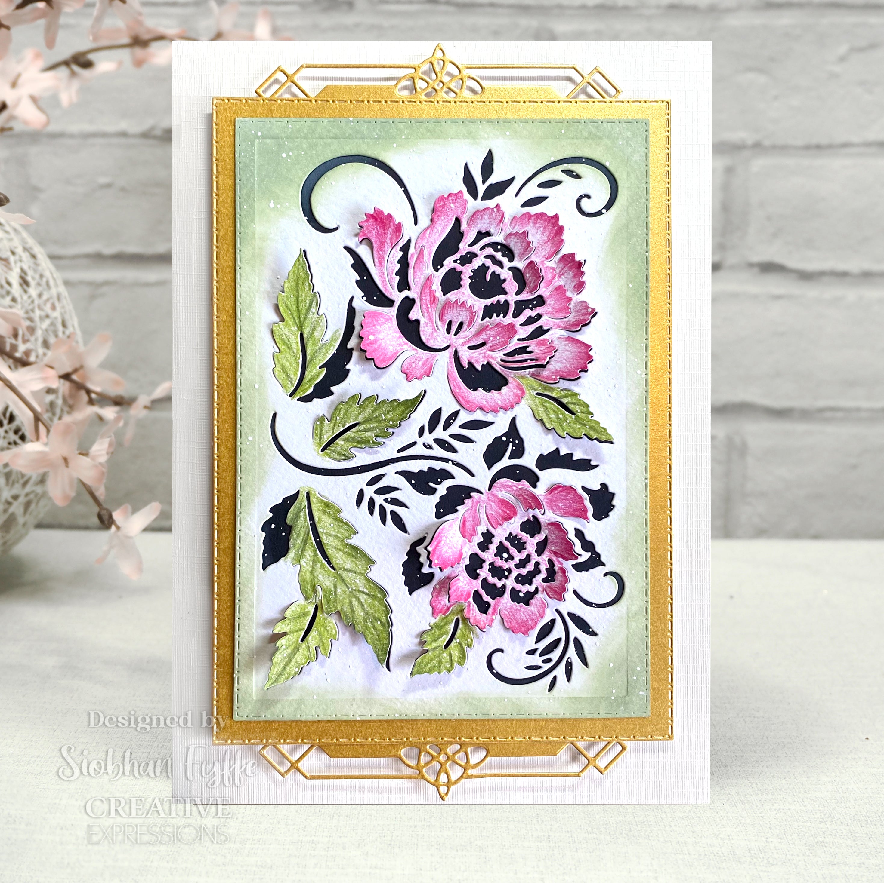 Creative Expressions Paper Cuts Cut & Lift Passionate Peonies Craft Die