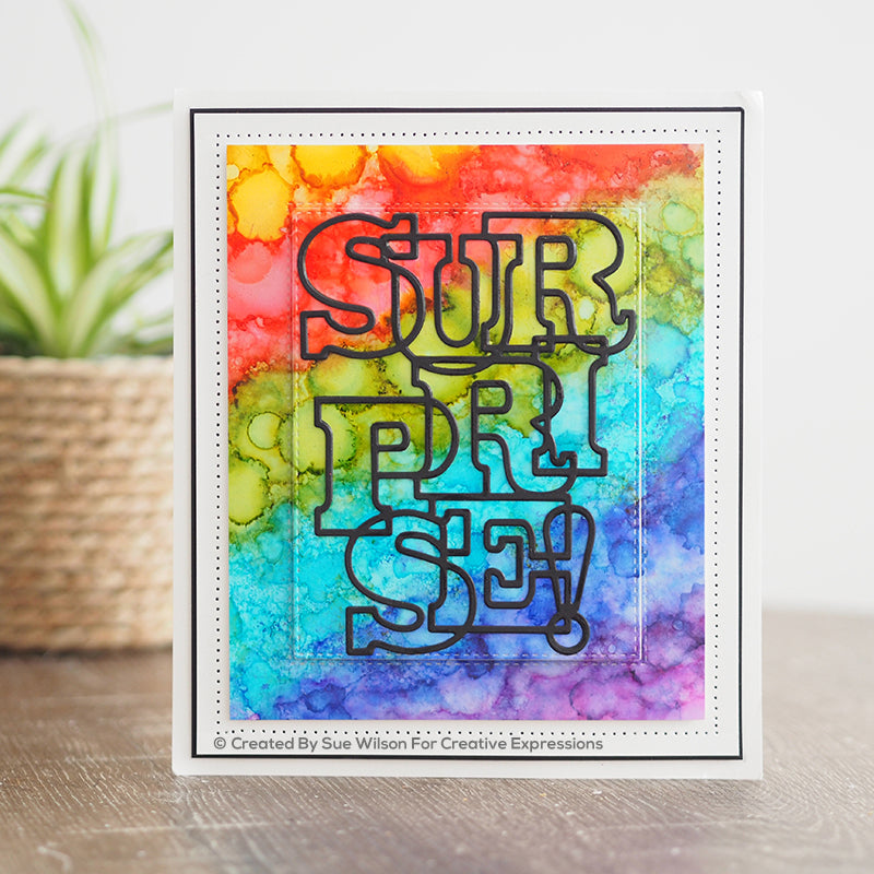 Sue Wilson Big Bold Words Surprise Craft Die & Stamp Set