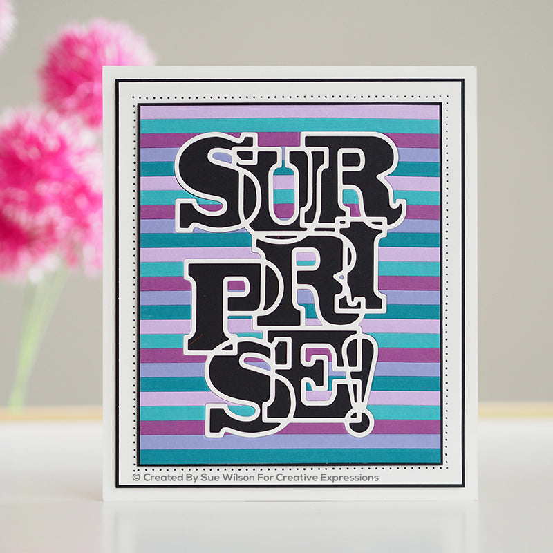 Sue Wilson Big Bold Words Surprise Craft Die & Stamp Set