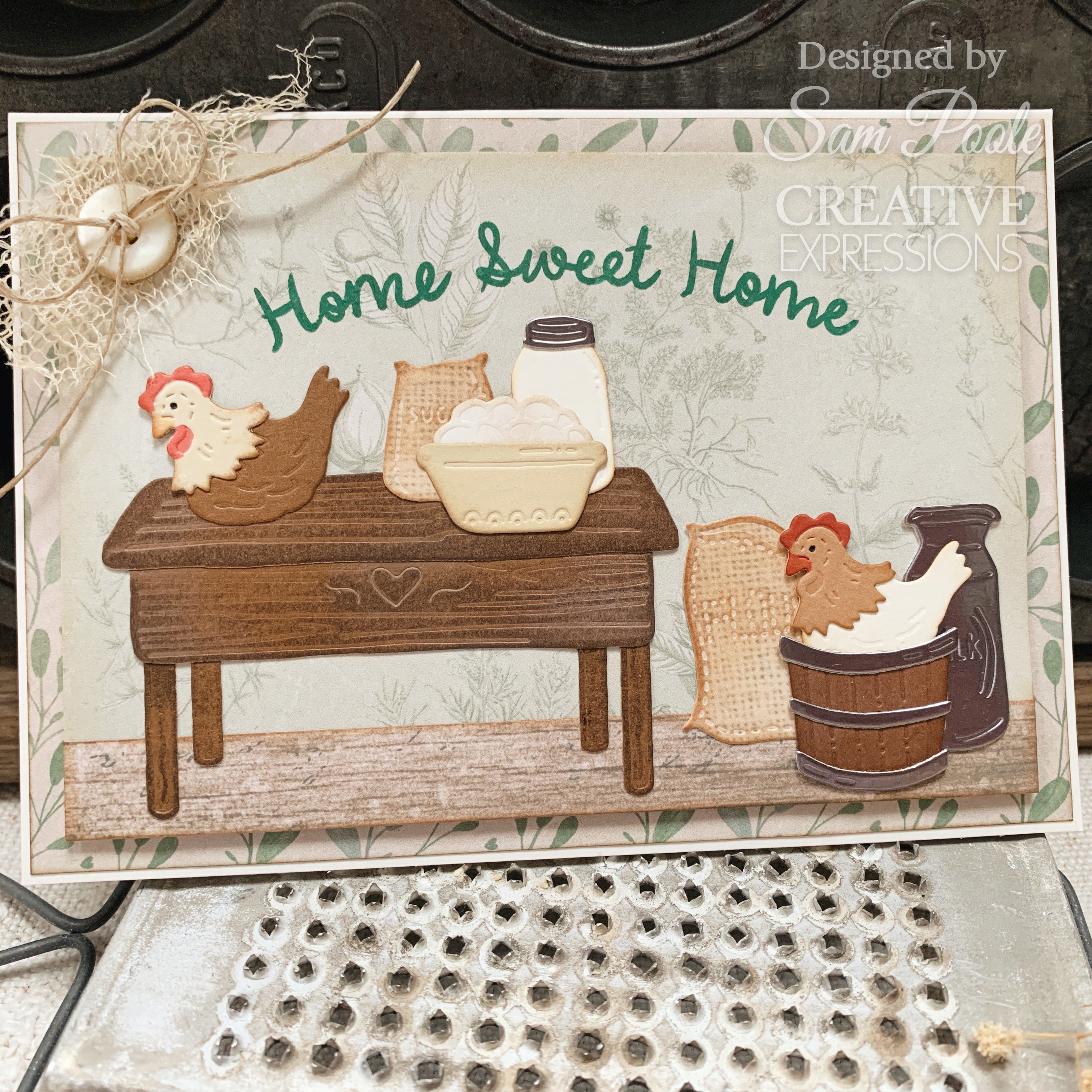 Creative Expressions Sam Poole Rustic Homestead Sentiments 4 in x 6 in Clear Stamp Set