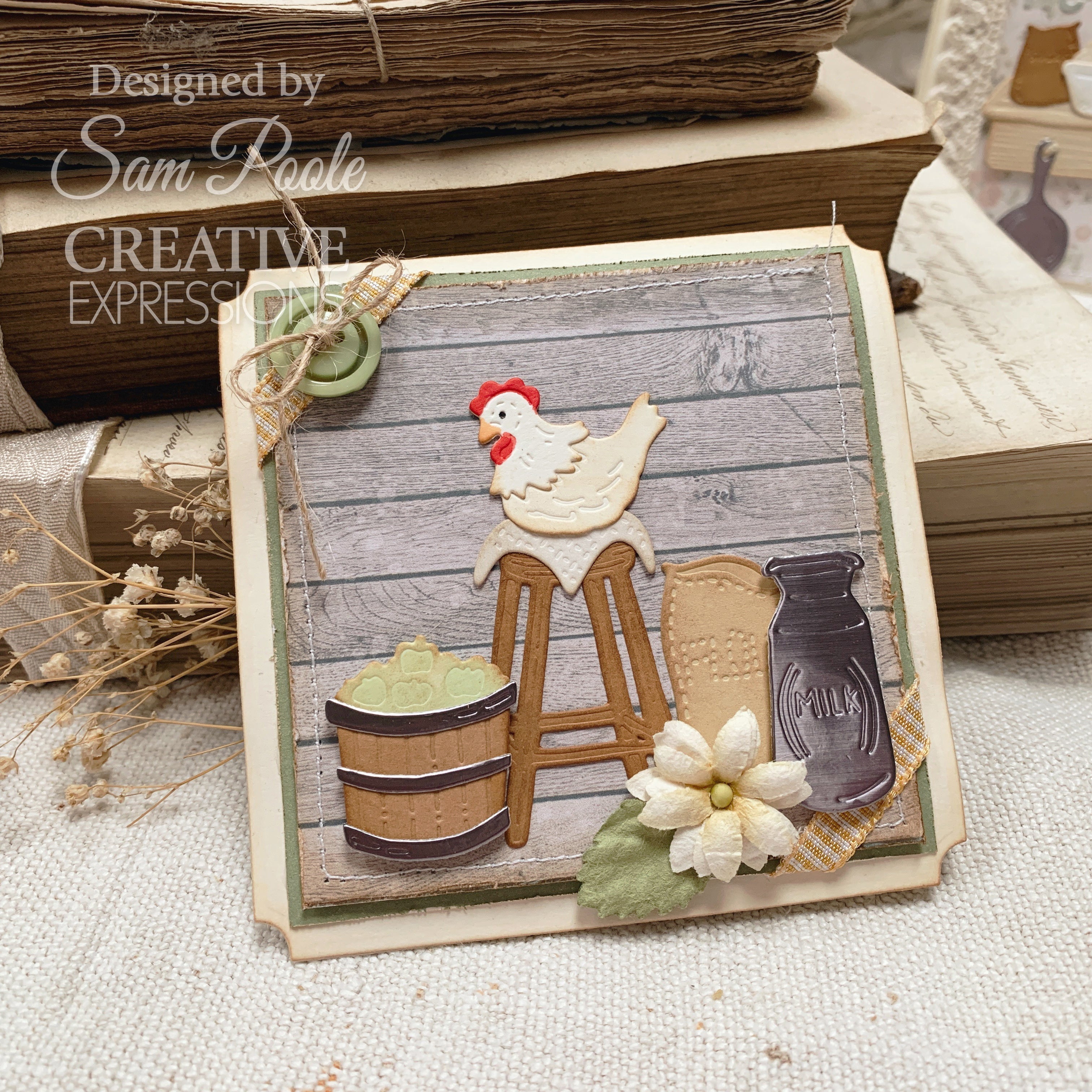 Creative Expressions Sam Poole Rustic Homestead Kitchen Shelf Accessories Craft Die