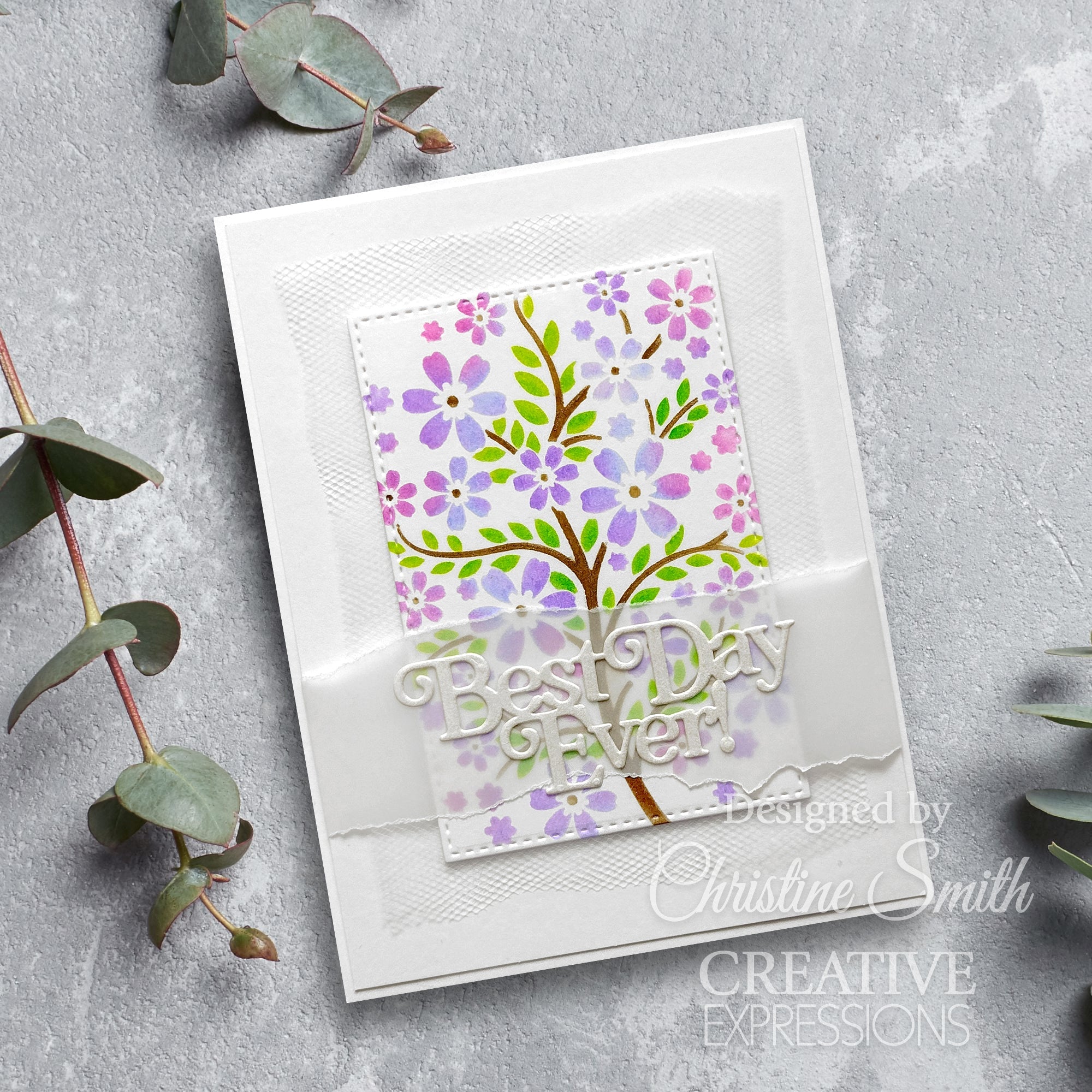 Creative Expressions Blossom Tree Mini Triple Layering Stencil 4 in x 3 in Set of 3