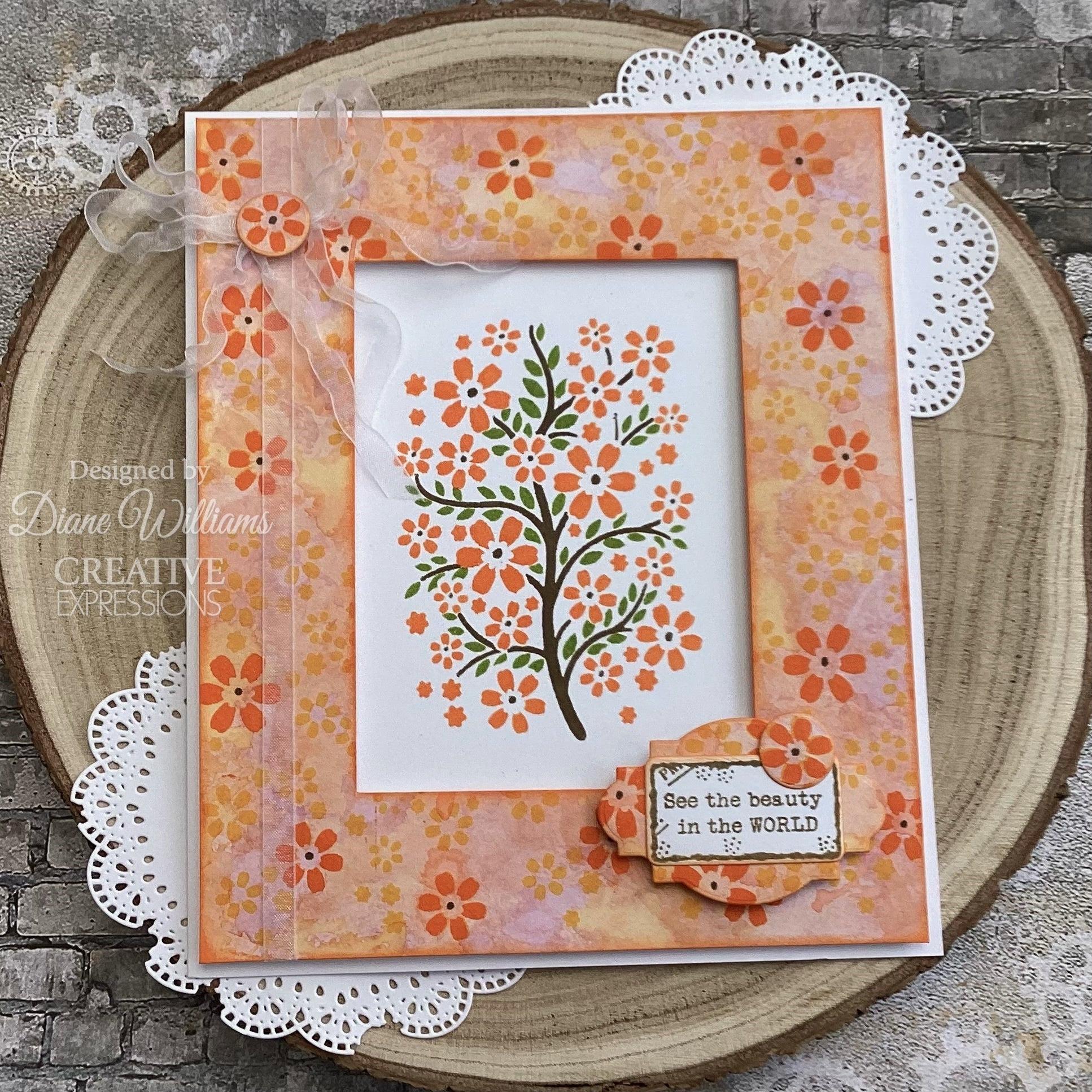 Creative Expressions Blossom Tree Mini Triple Layering Stencil 4 in x 3 in Set of 3