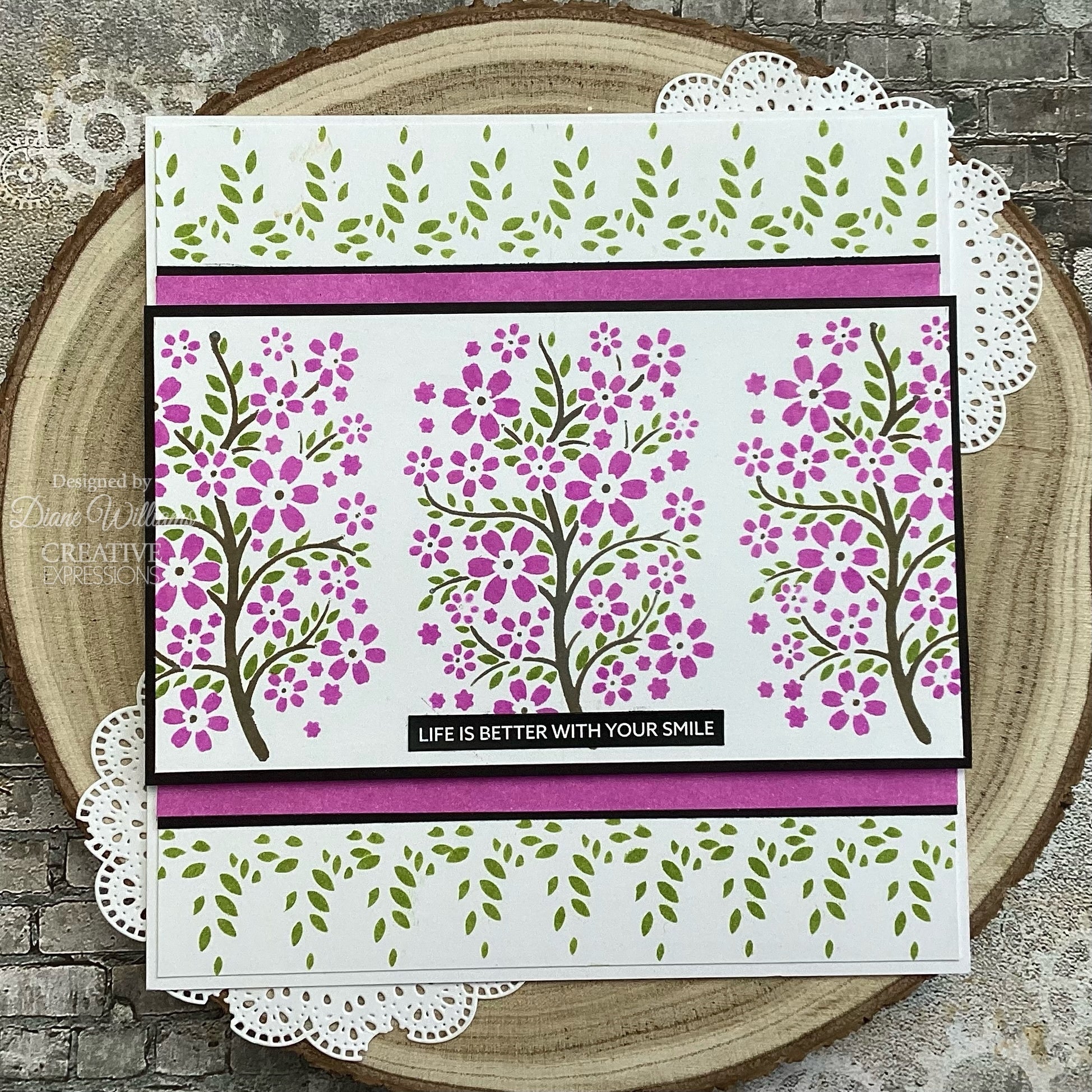 Creative Expressions Blossom Tree Mini Triple Layering Stencil 4 in x 3 in Set of 3