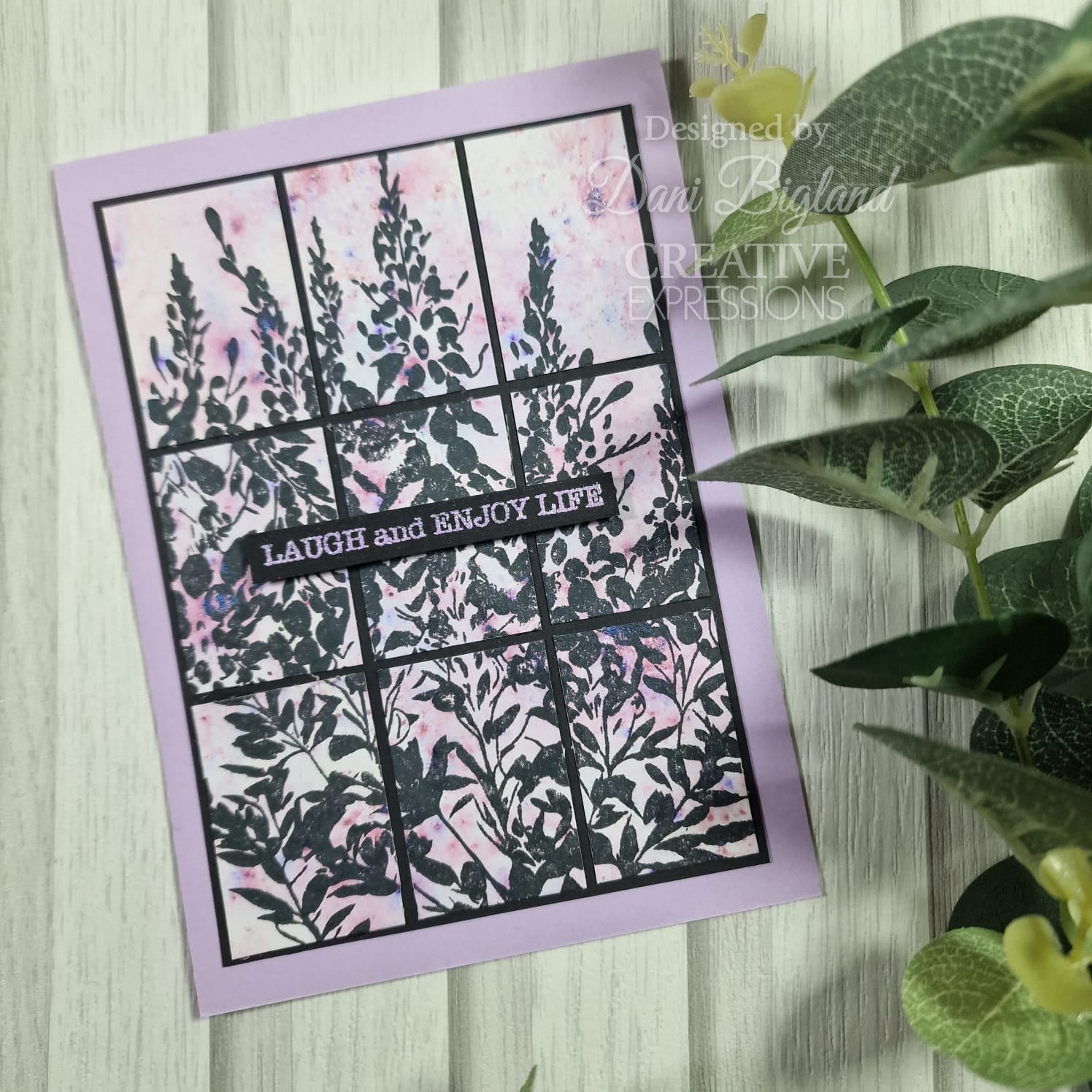 Creative Expressions Foxglove Garden 4 in x 6 in Pre Cut Rubber Stamp