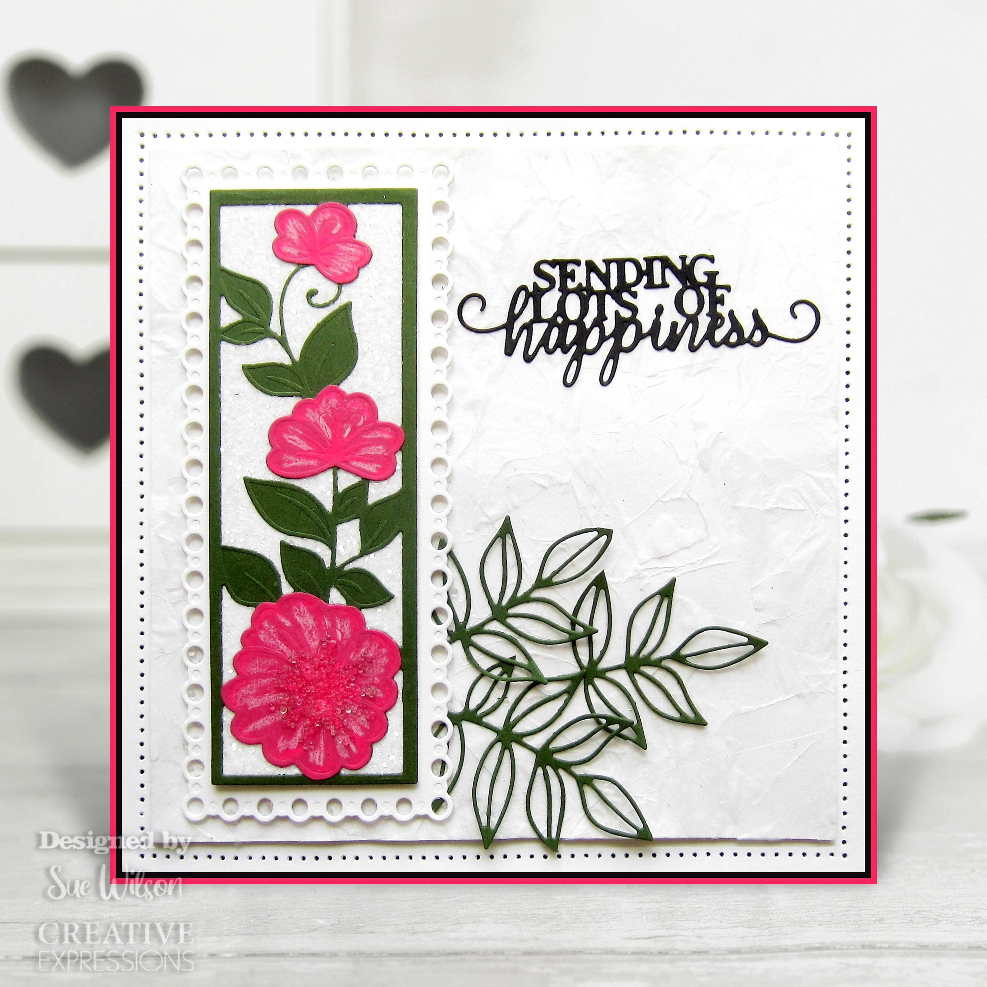 Creative Expressions Sue Wilson Mini Sentiments Sending Lots Of Happiness Craft Die