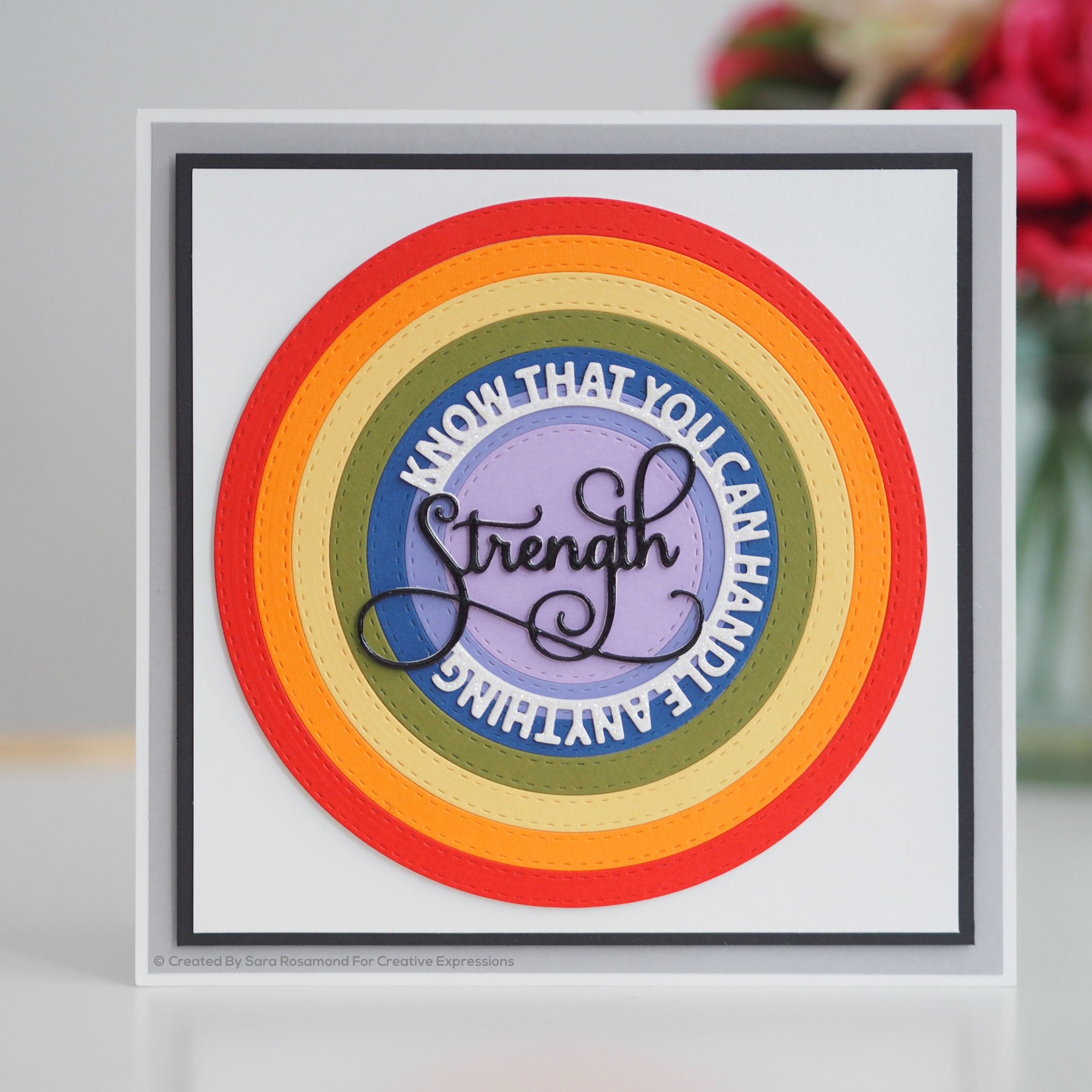 Sue Wilson Circle Sayings Strength Craft Die